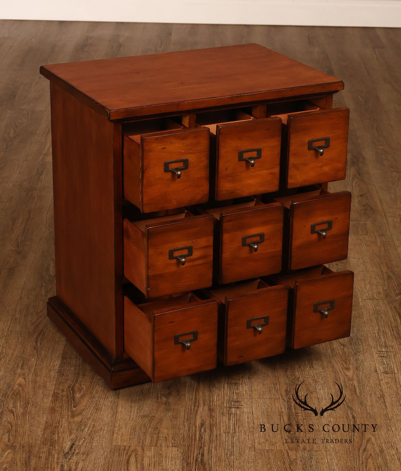 Ethan Allen Country Craftsman Apothecary Style Nine Drawer Chest