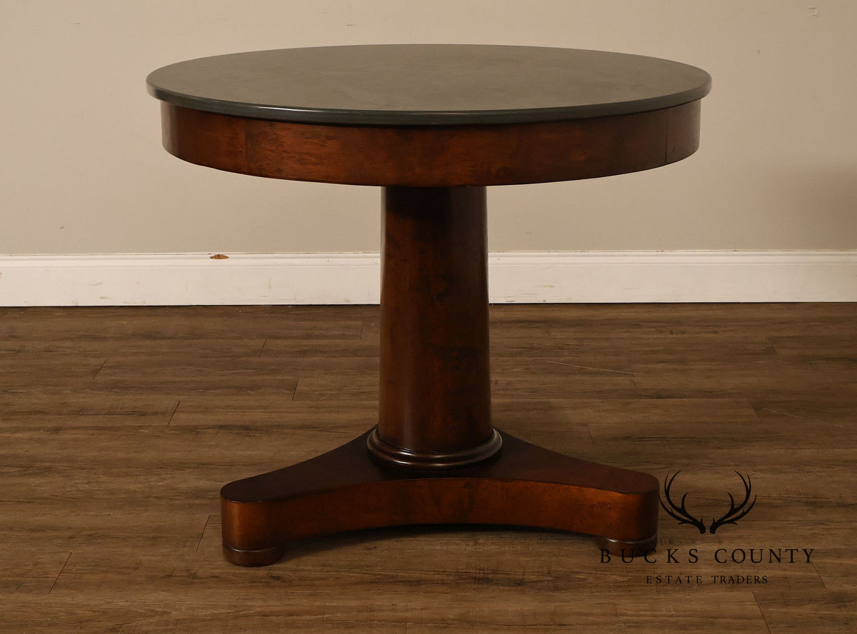 Williams Sonoma Empire Style 36” Round Stone Top Center Table