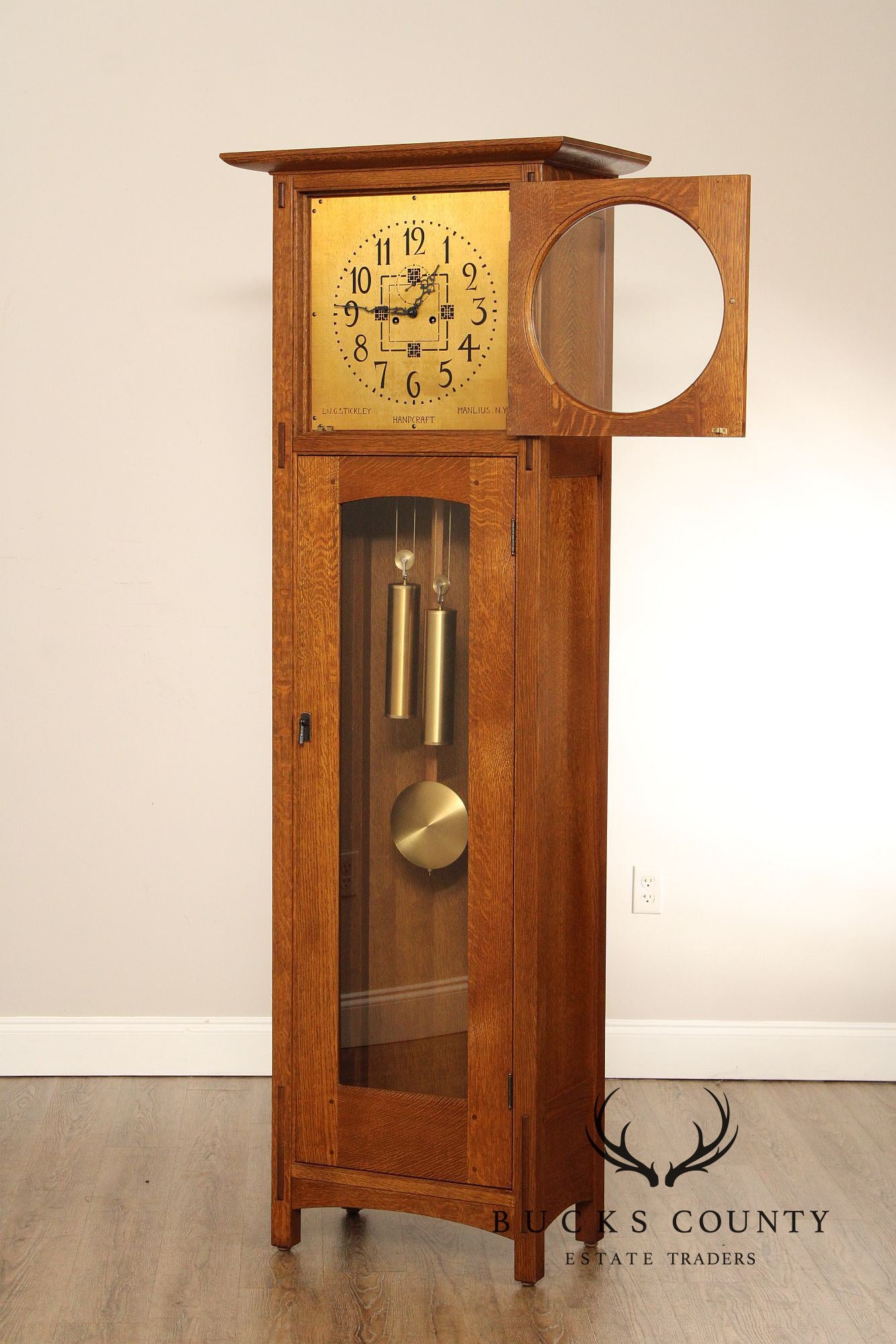 Stickley Mission Collection Oak Grandfather Clock