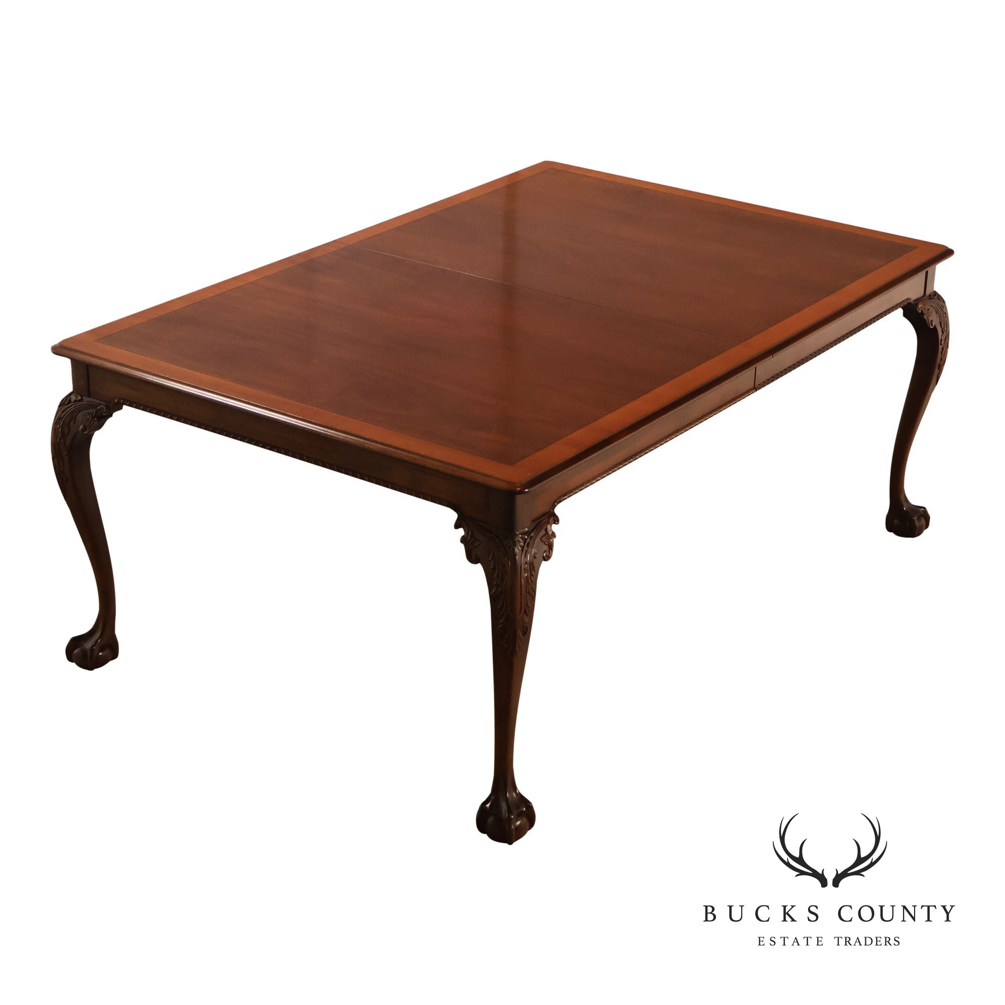 Stickley Chippendale Style Mahogany Expandable Dining Table