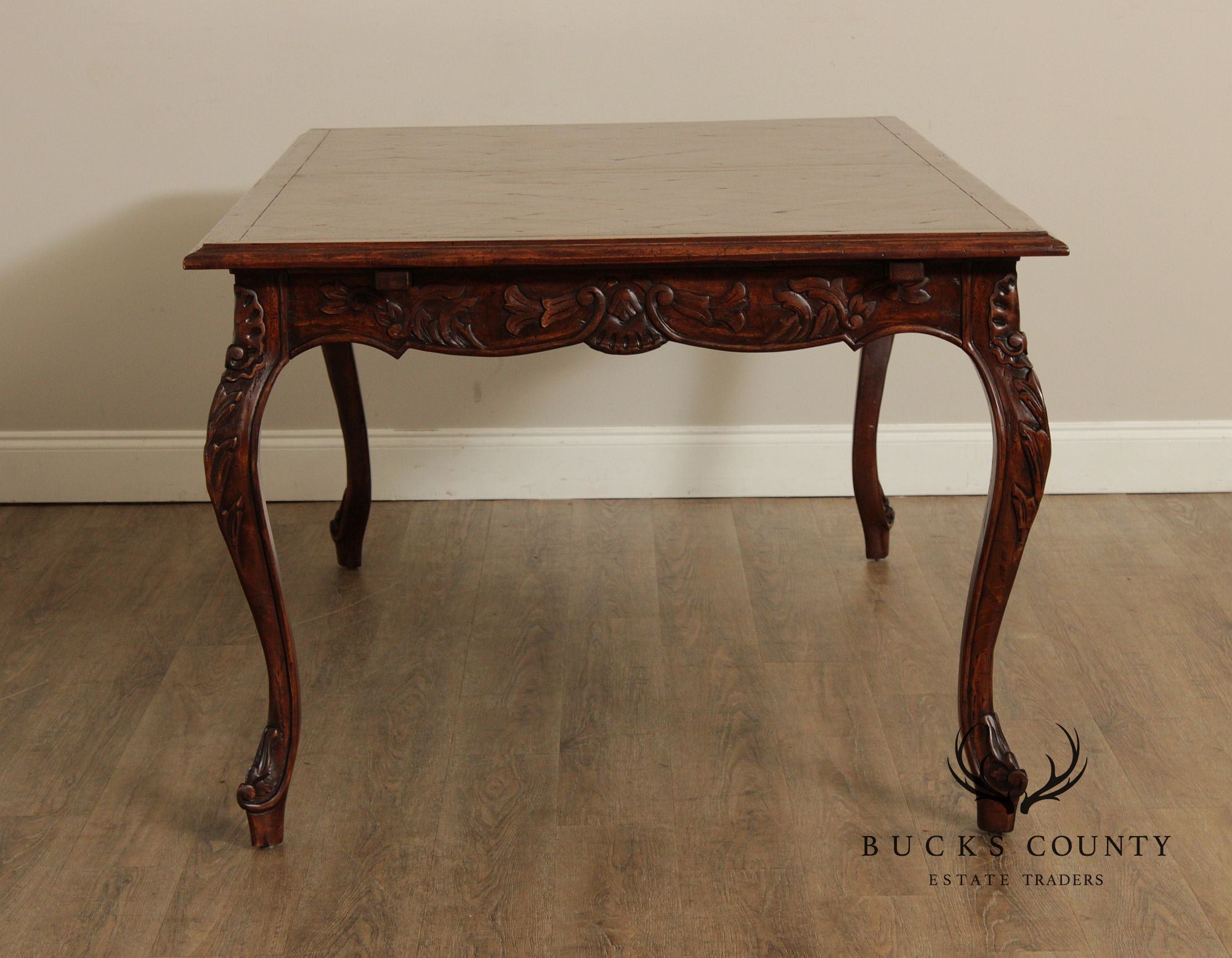 Guy Chaddock French Country Style Parquetry Top Extension Dining Table