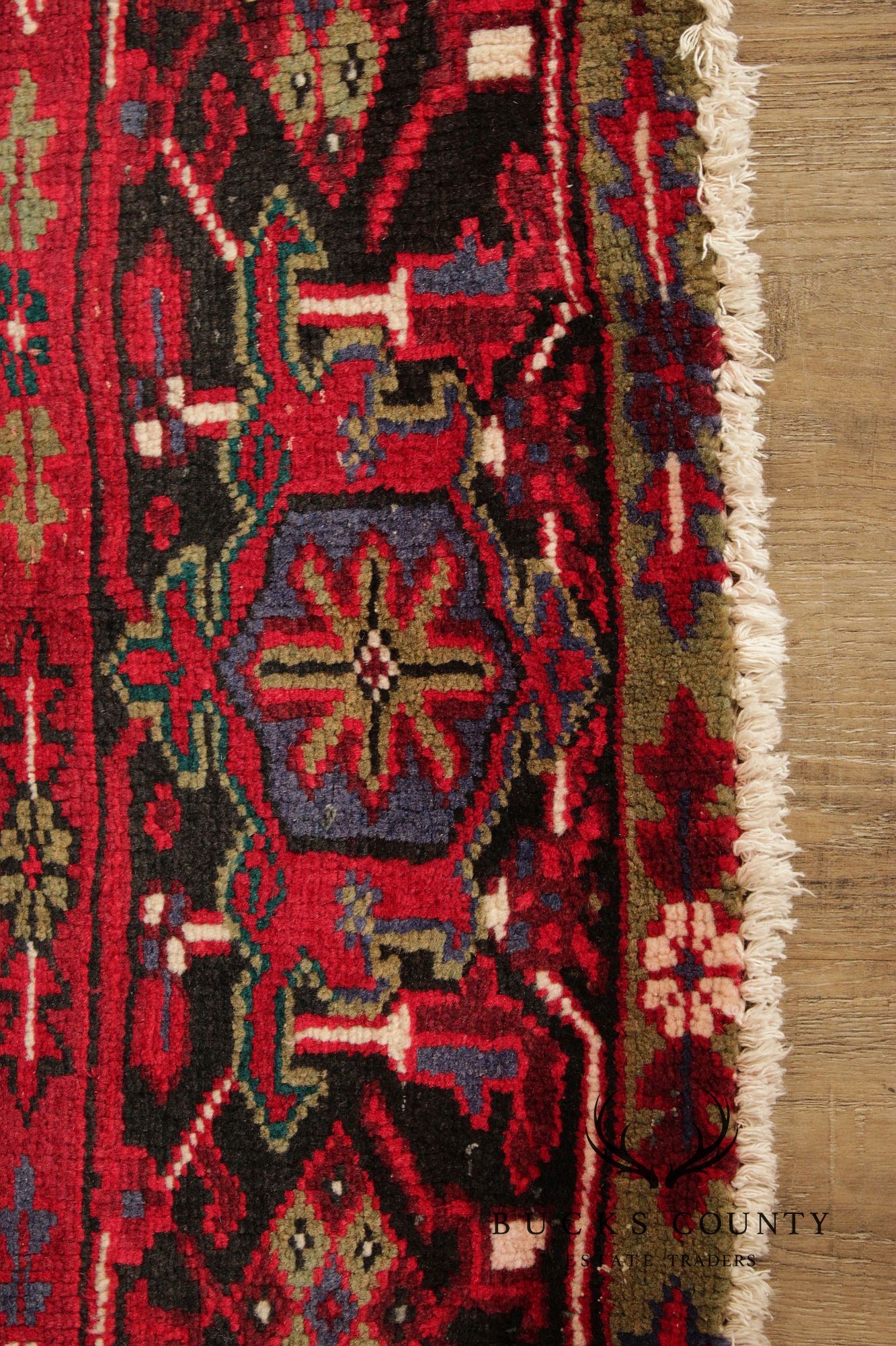 Vintage Persian Heriz Area Rug 7' 9" x 11' 1"