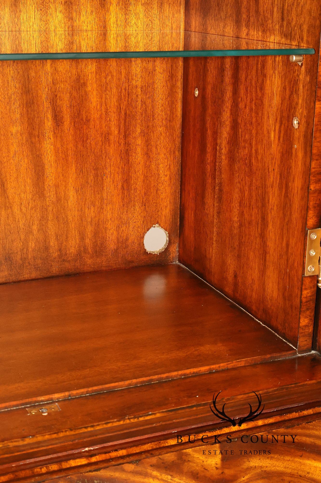 Maitland Smith Georgian Style Mahogany Secretary Bookcase