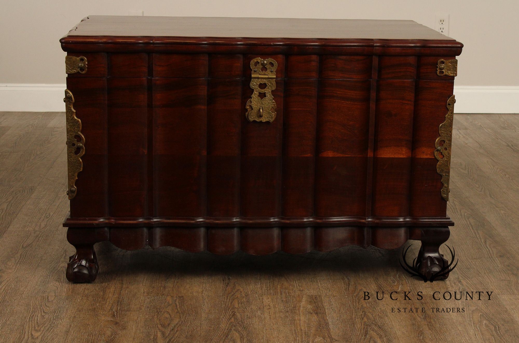 Colonial Style Hardwood And Cedar Trousseau Chest