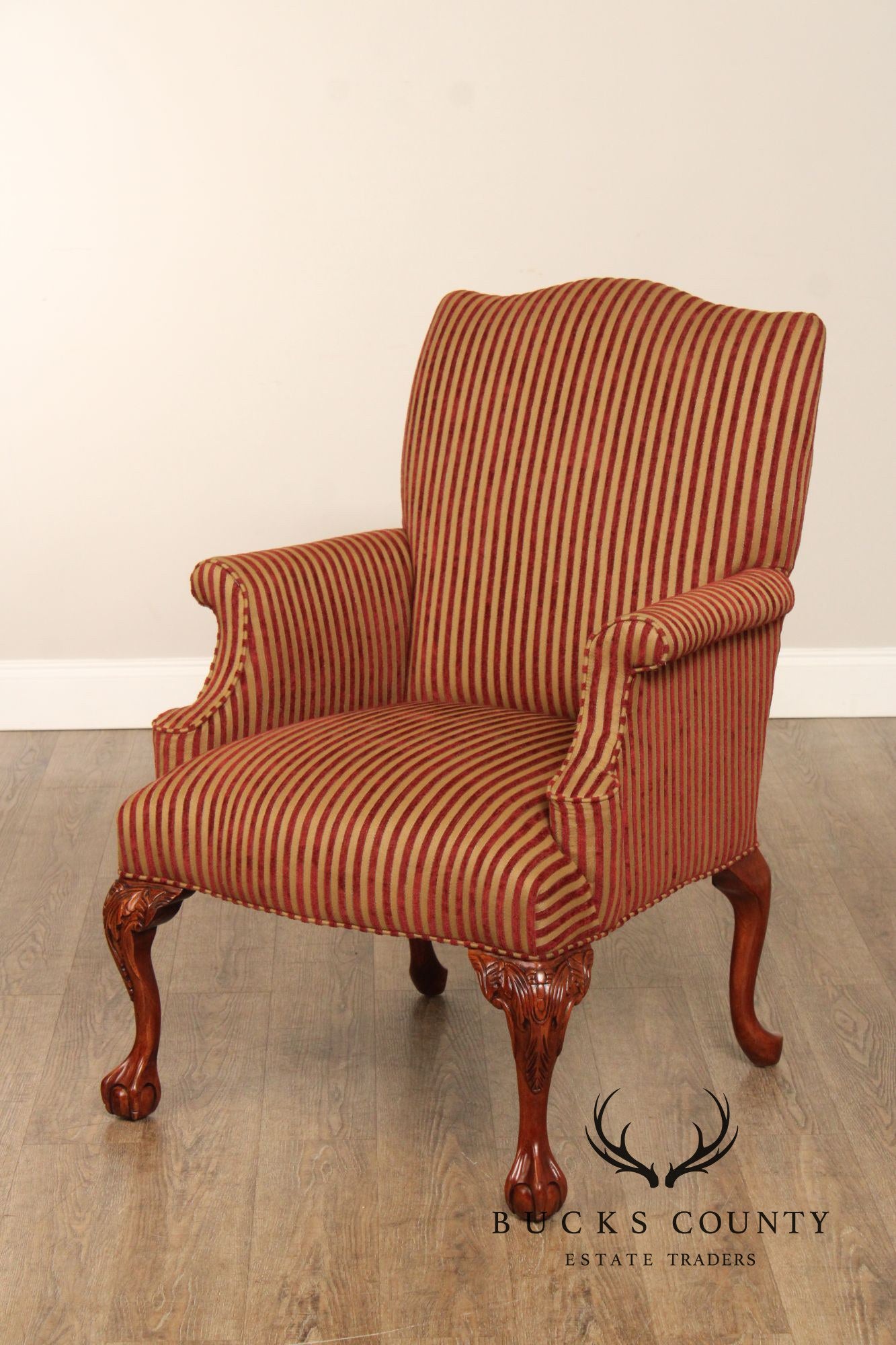 Fairfield Georgian Style Pair of Carved Armchairs