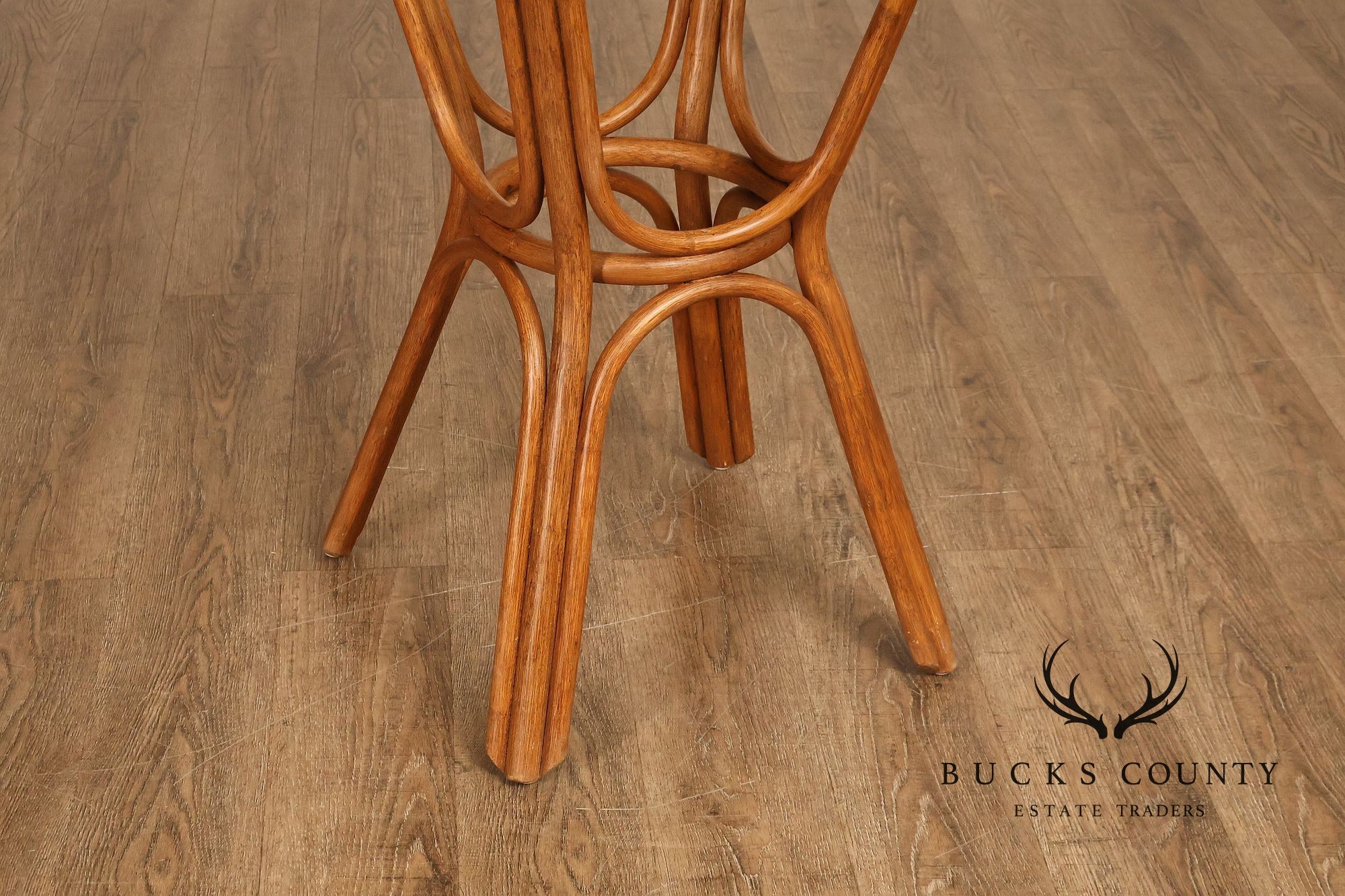 Boho Chic Round Glass Top Rattan Bistro Table