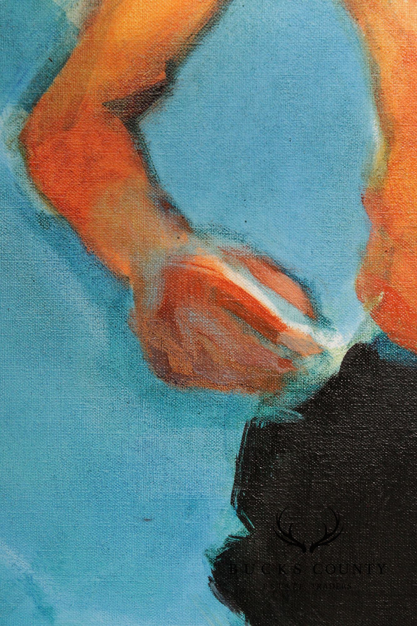 Malcolm Bray Contemporary Oil Painting, 'Boy Floating'