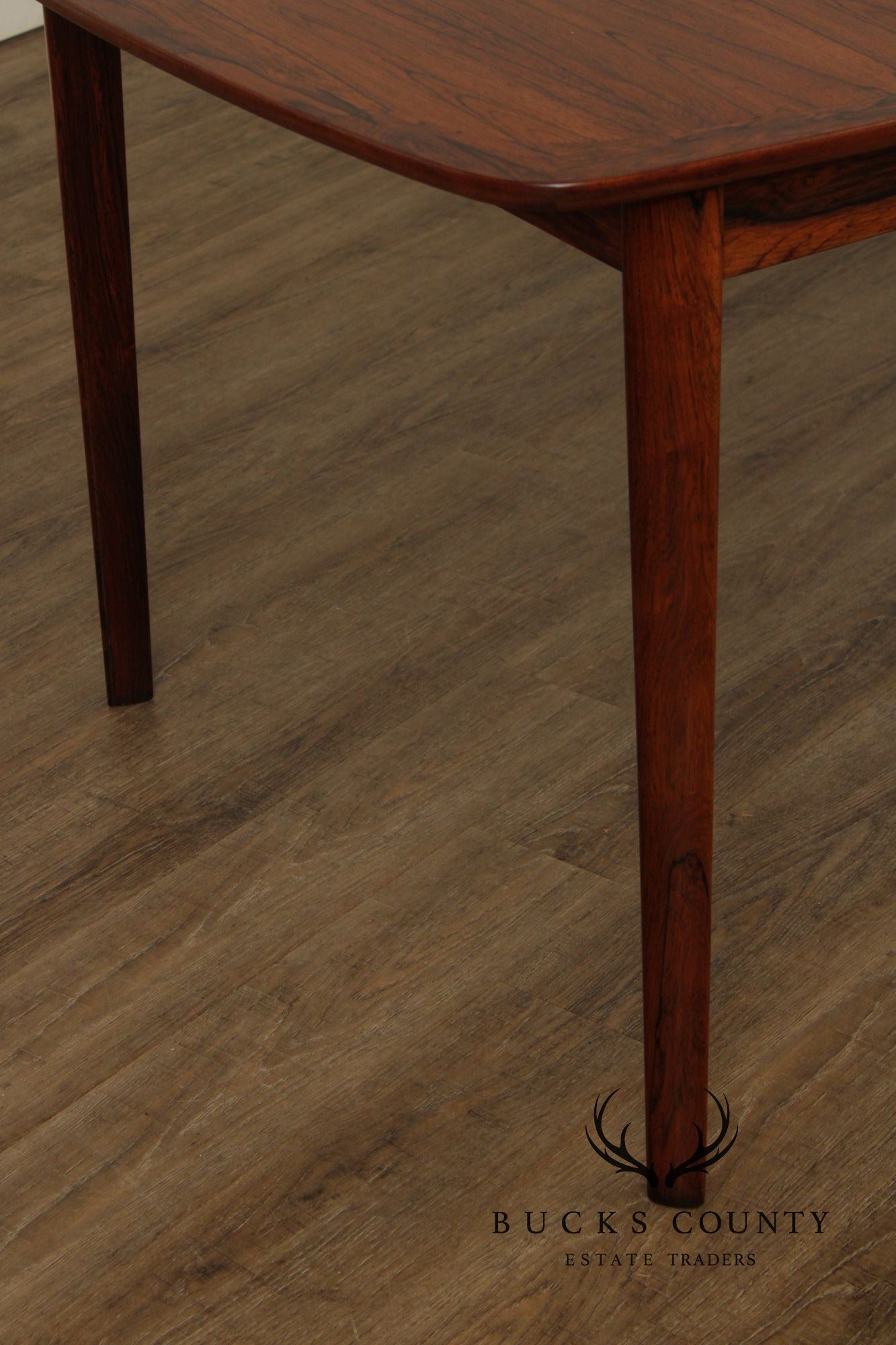 H.P. Hansen Danish Modern Rosewood Expandable Dining Table