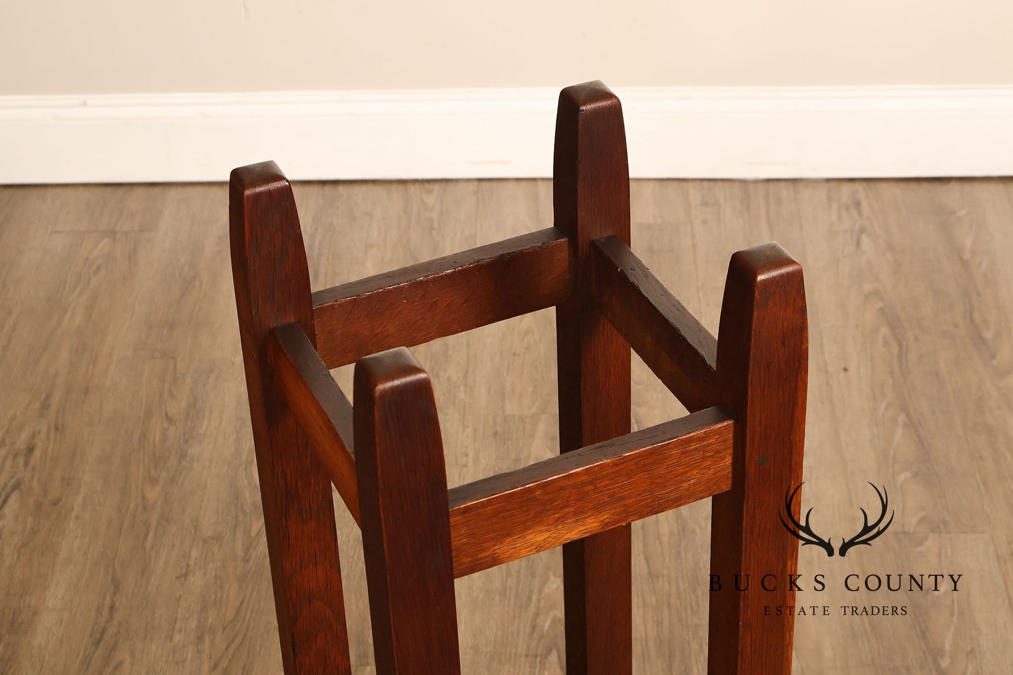 Gustav Stickley Arts And Crafts Oak Umbrella Stand model #54