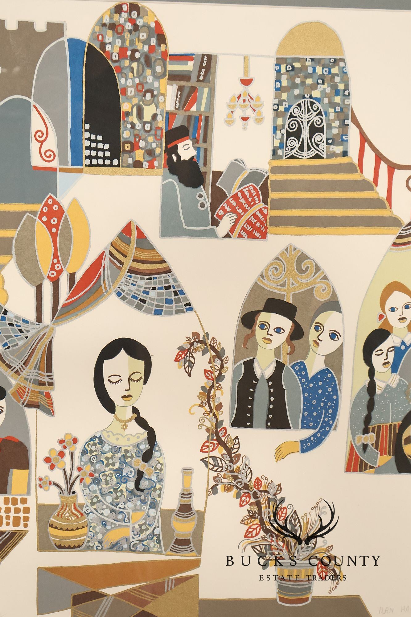 Ilan Hasson Post War Limited Edition Print, 'Waiting for Messiah'