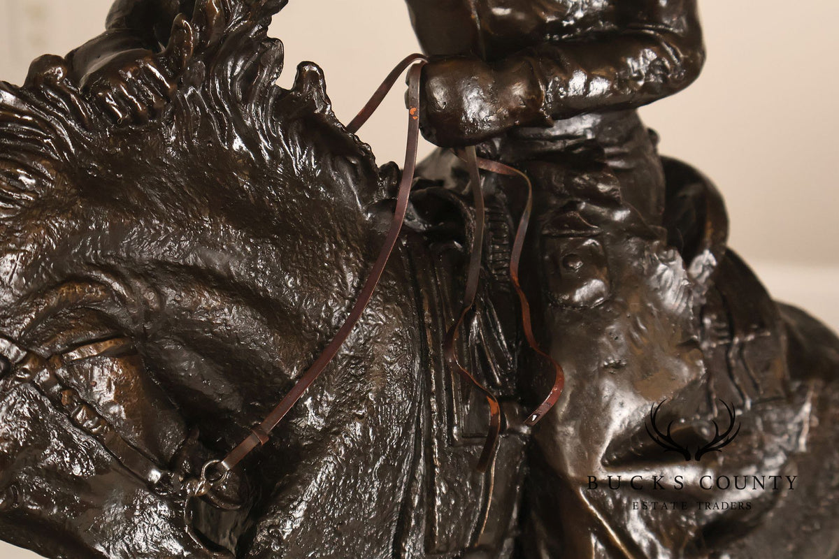Frederick Remington Bronze Sculpture, 'The Cowboy'