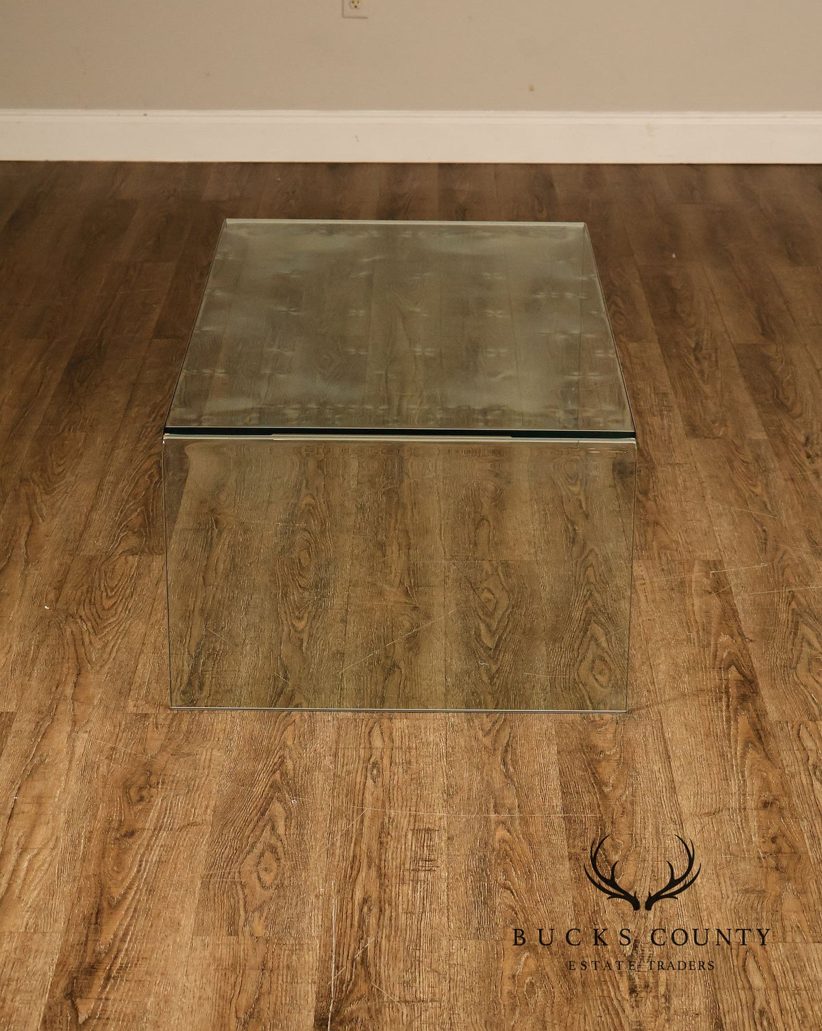 Modern Glass Waterfall Coffee Table