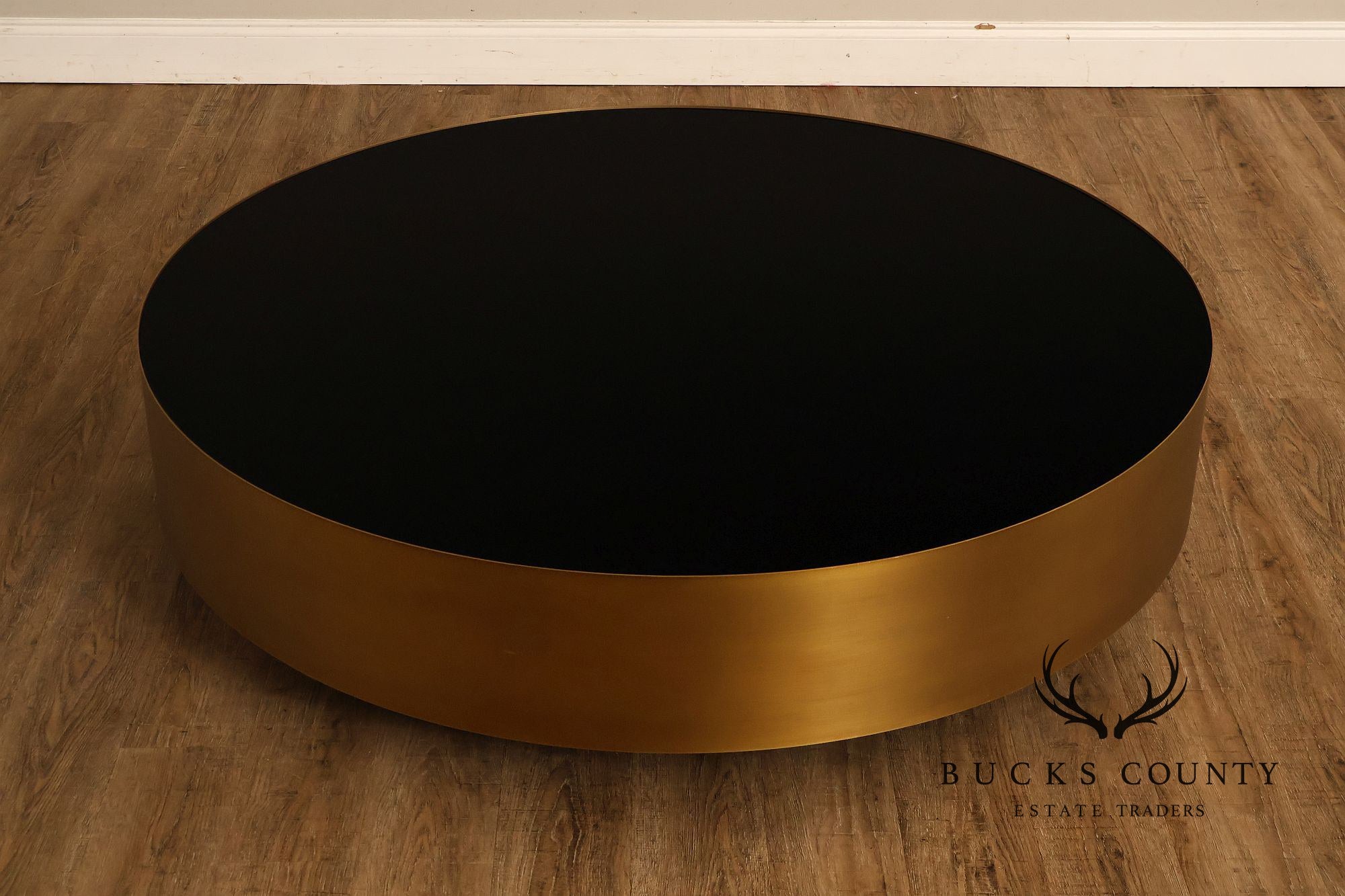Restoration Hardware 'Moore' Glass Top Coffee Table