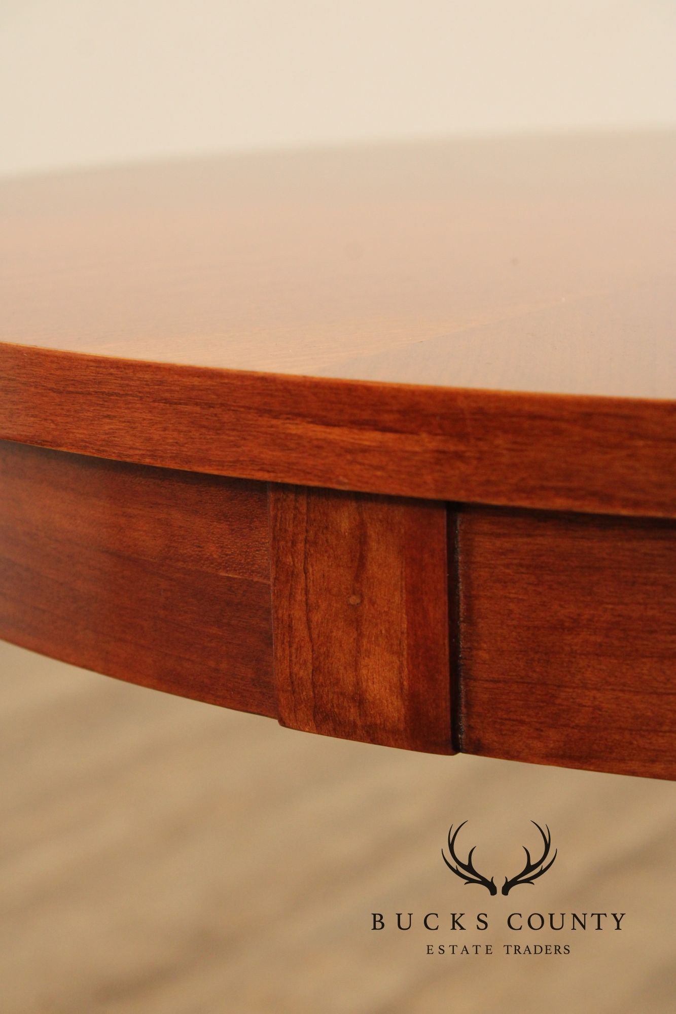 Ethan Allen Medallion Collection Round Cherry Pedestal Side Table