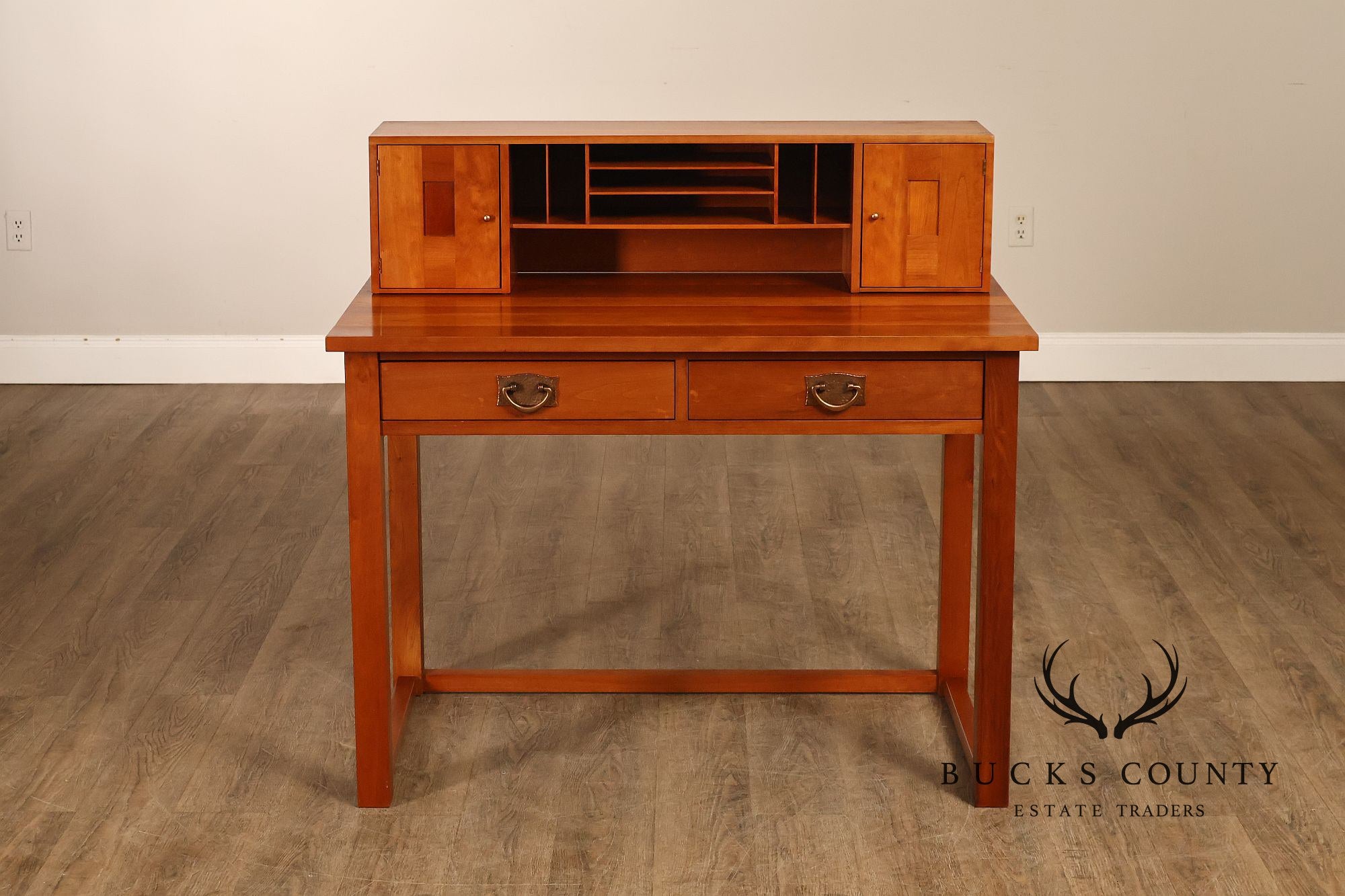 Stickley Mission Collection Cherry Writing Desk With Organizer Top