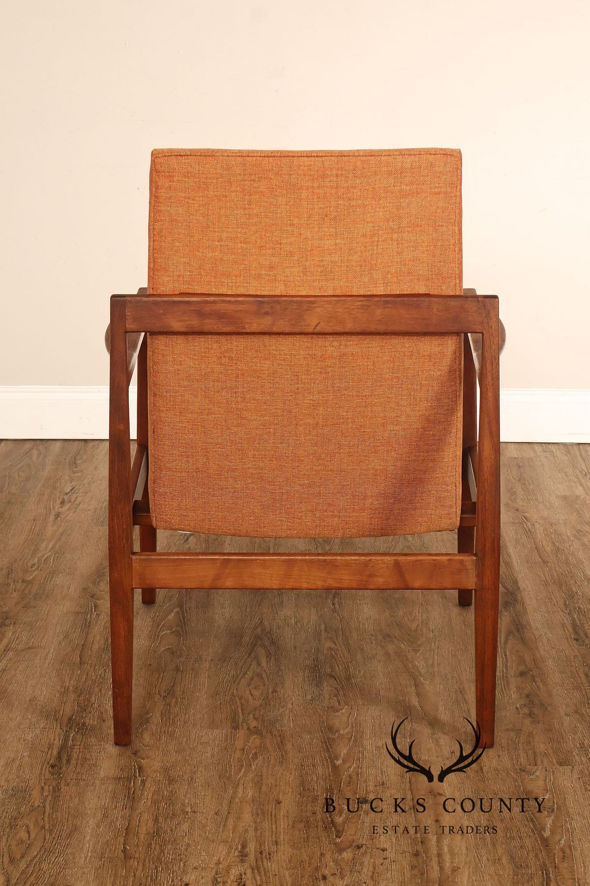 Jens Risom Mid Century Modern 'Floating' Walnut Armchair