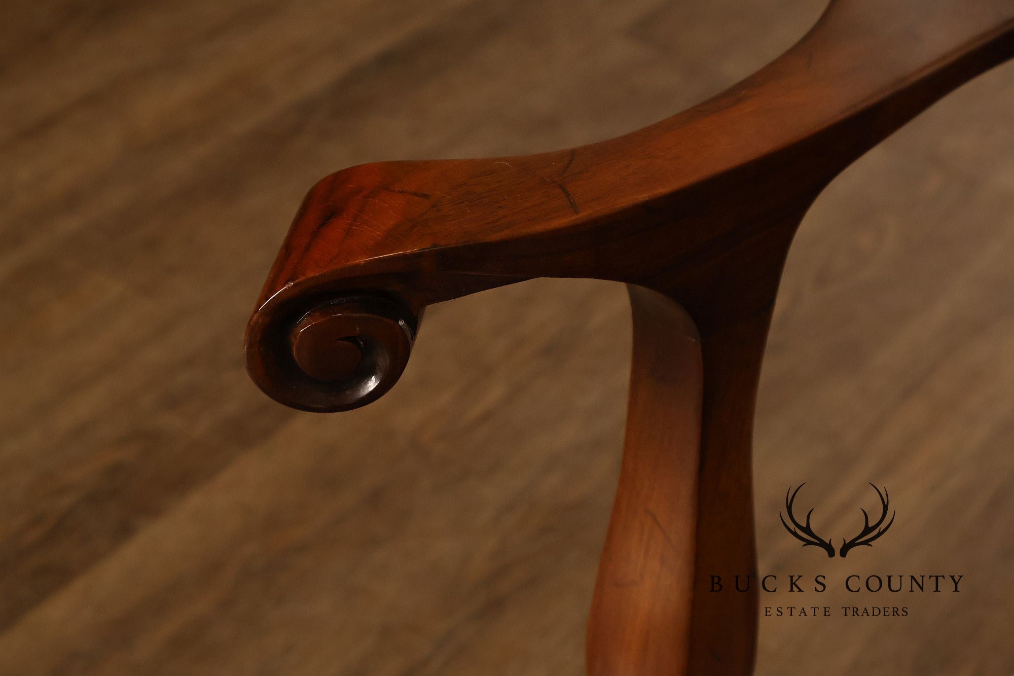 Saybolt Cleland Queen Anne Style Vintage Walnut Armchair