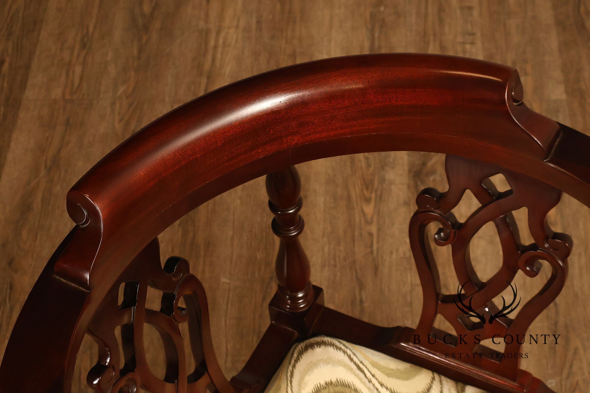 Statesville Chippendale Style Mahogany Corner Chair