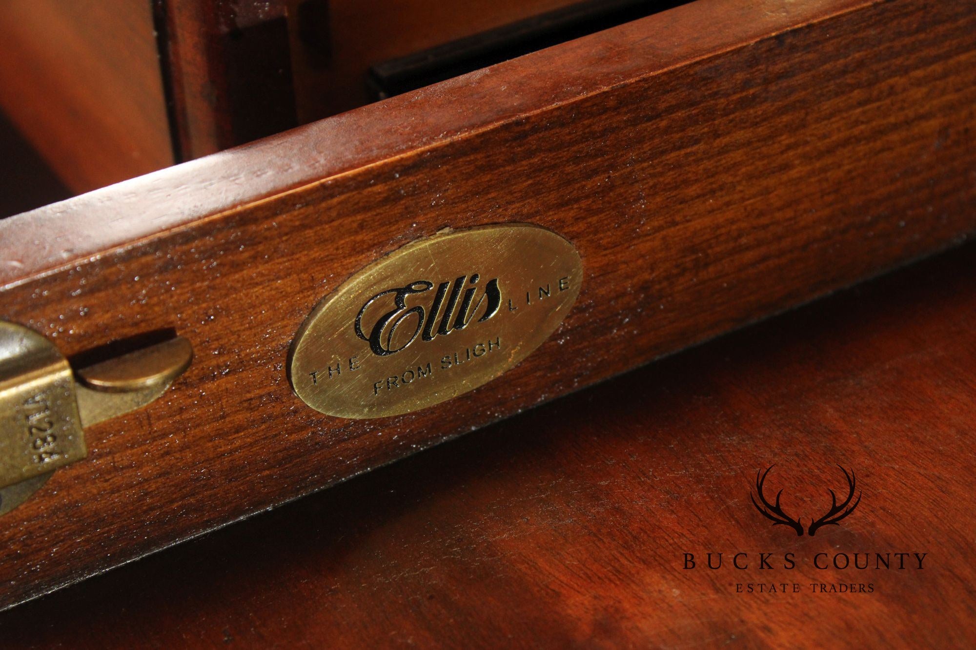 Sligh 'The Ellis Line' Mahogany Leather Top Executive Desk