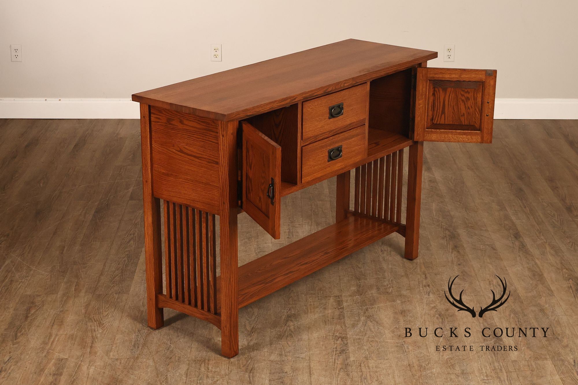 American Arts And Crafts Mission Oak Server Sideboard