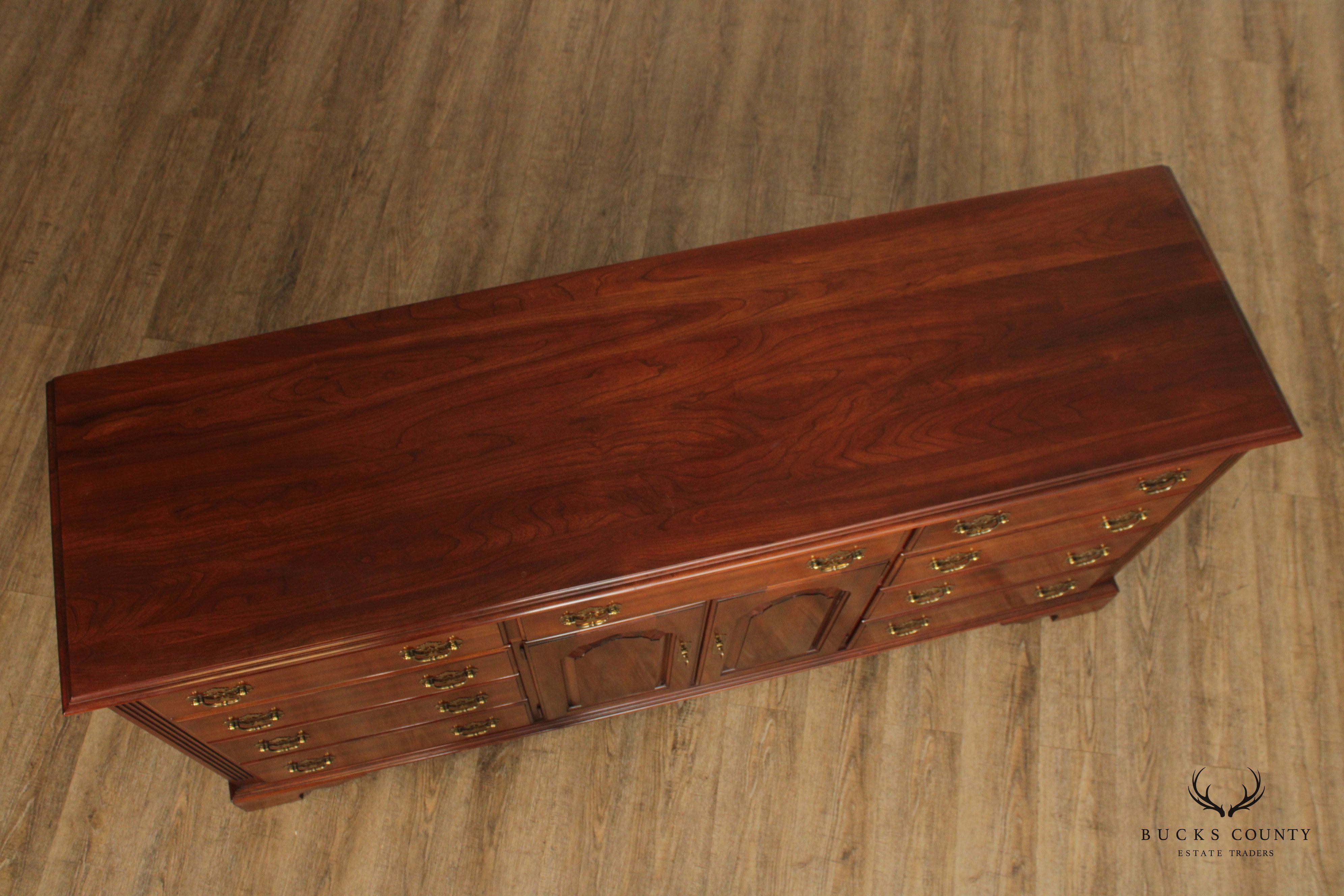 Knob Creek Chippendale Style Solid Cherry Long Dresser