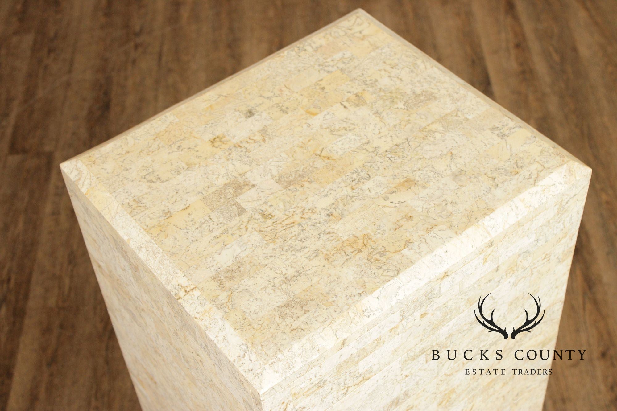 Maitland Smith Tessellated Marble Tall Chest