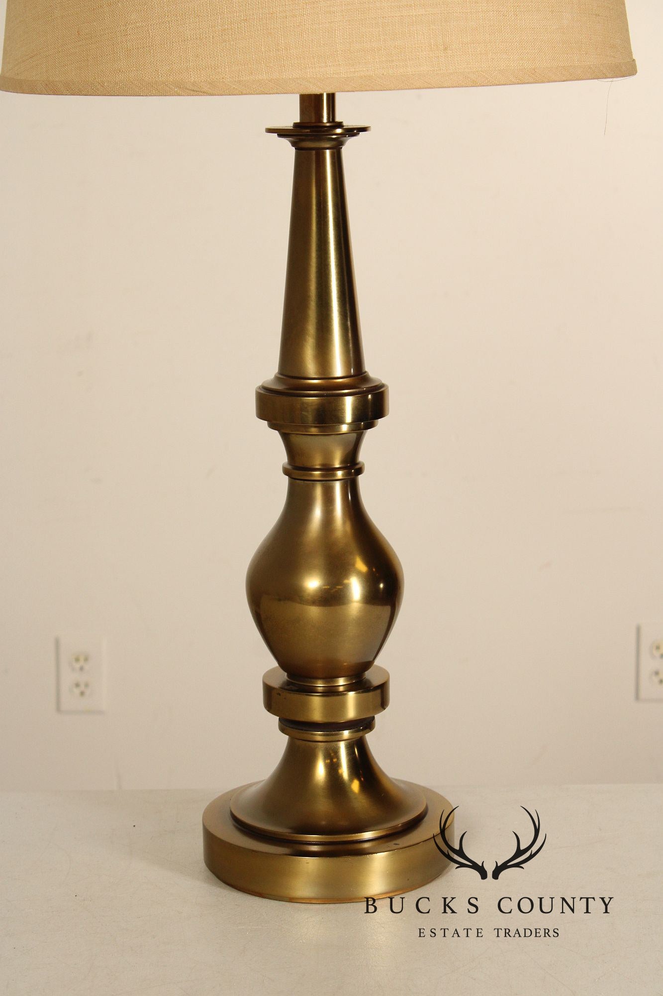 Vintage Stiffel Pair of Brass Baluster Table Lamps