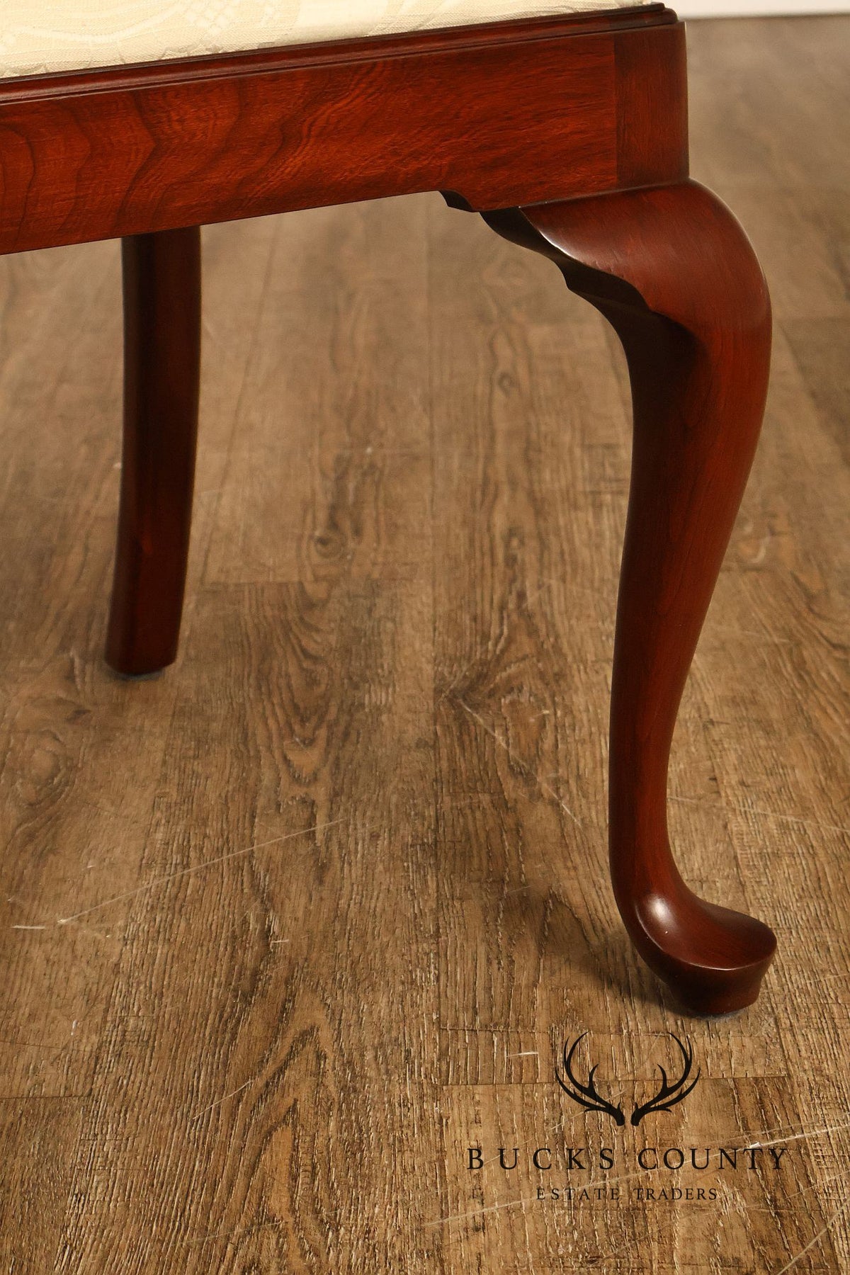 Henkel Harris Queen Anne Set of Six Cherry Dining Chairs