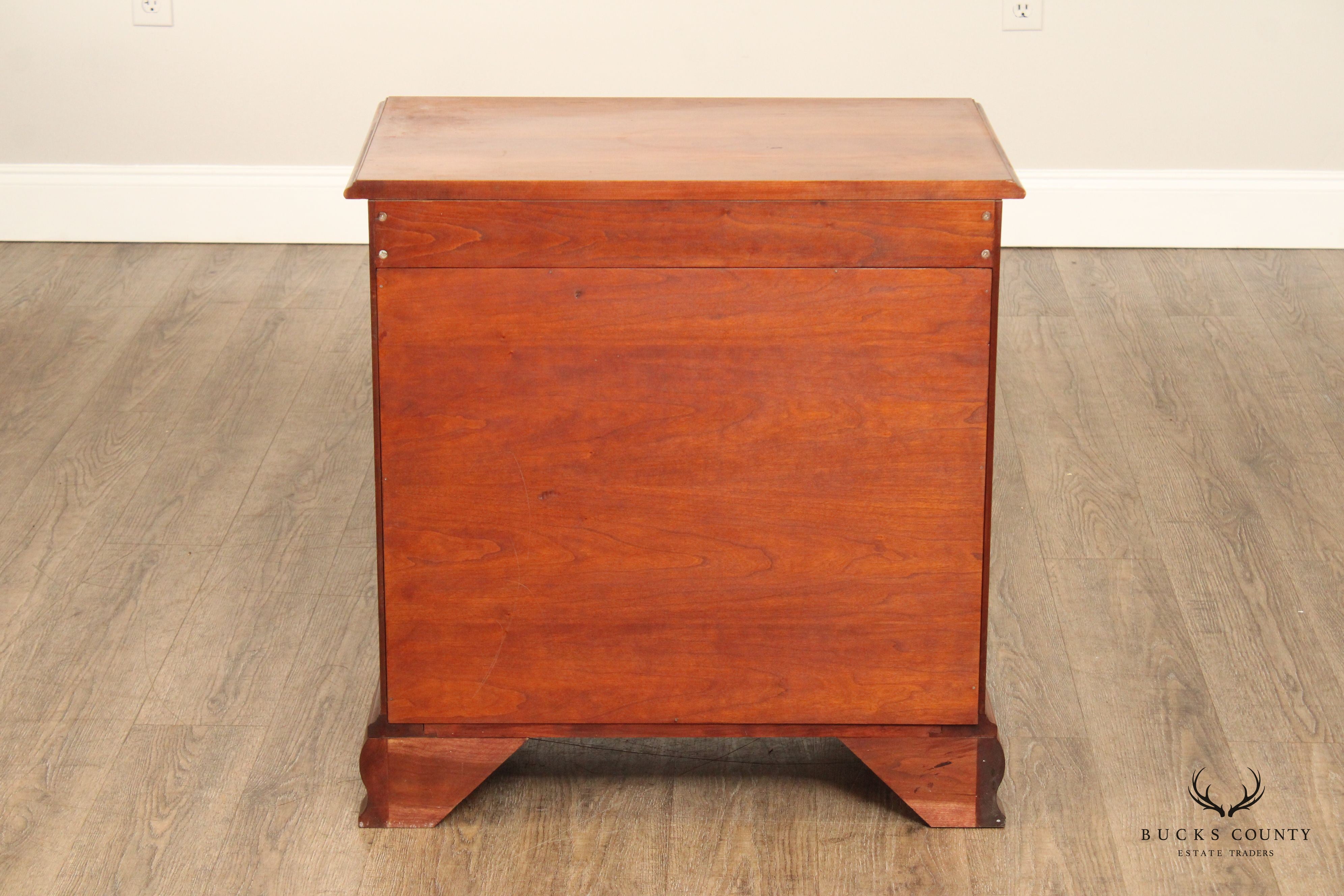 Chippendale Style Cherry Nightstand Cabinet