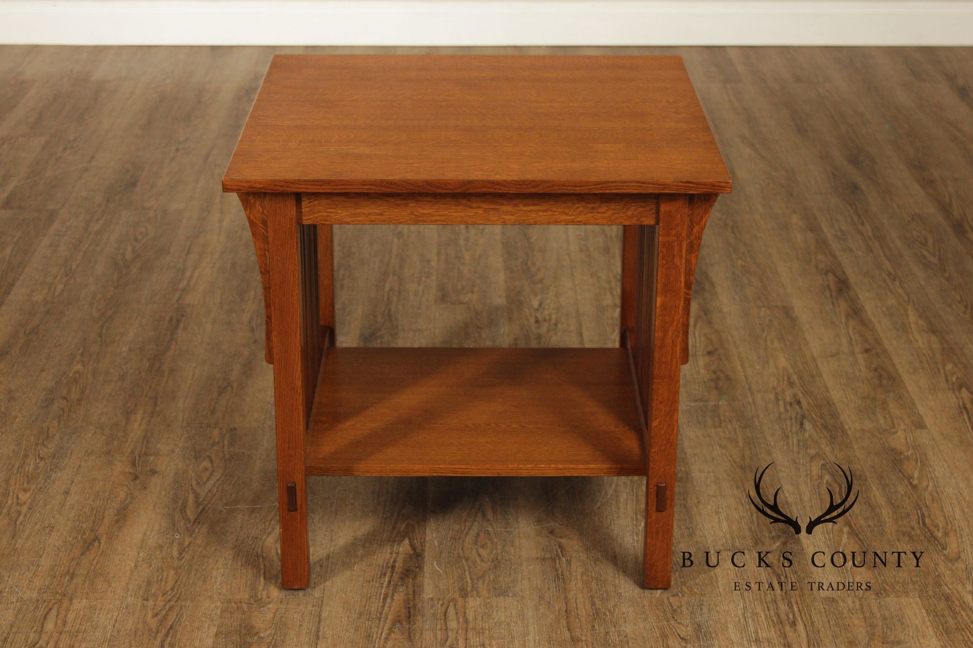 Stickley Mission Collection Oak Spindle Lamp Table