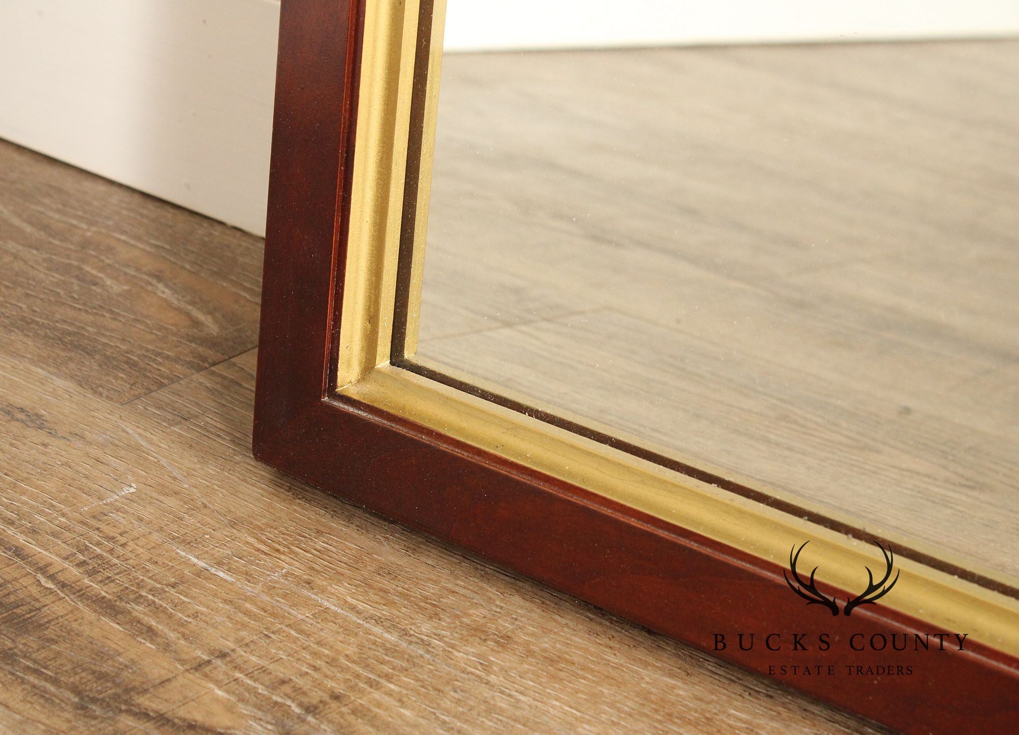 Statton Traditional Cherry and Partial Gilt Wall Mirror