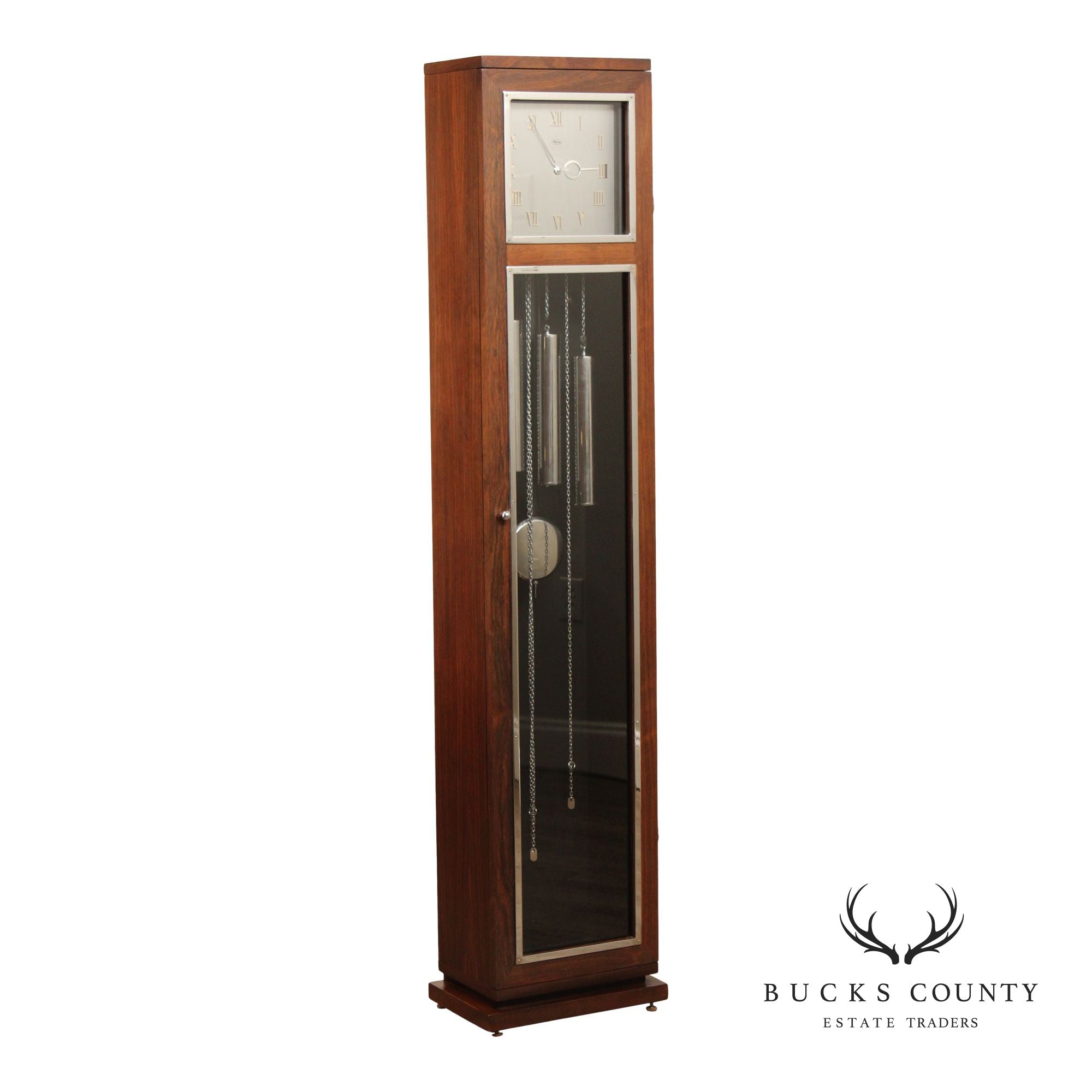 Ridgeway 1970's Modern Rosewood Grandfather Clock