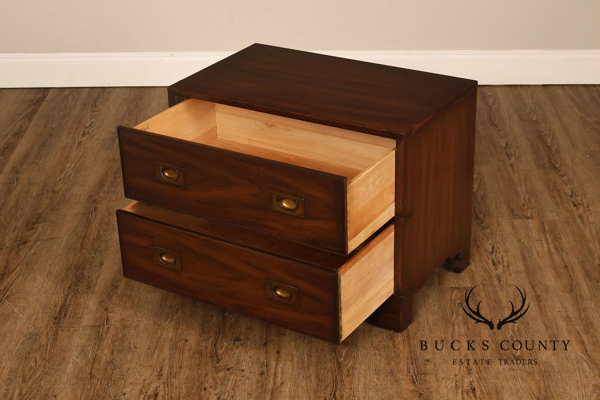 Heritage Campaign Style Walnut Nightstand