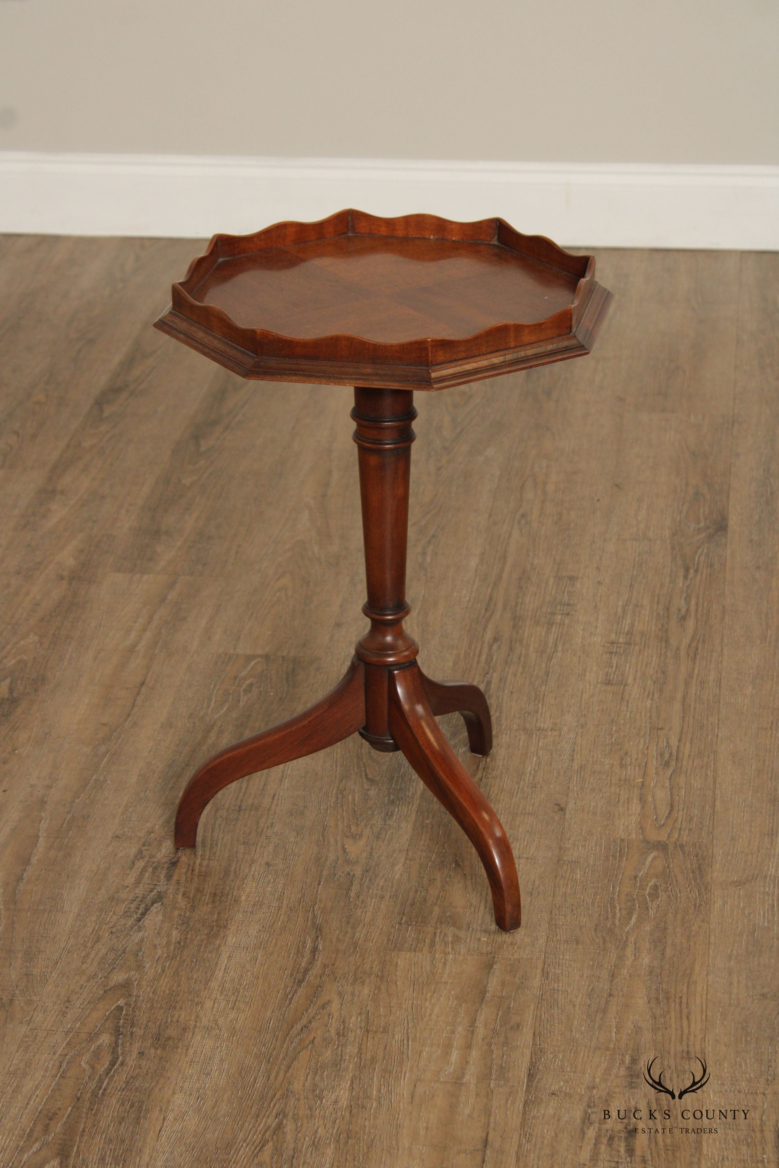 Colonial Revival Mahogany Octagonal Candlestand