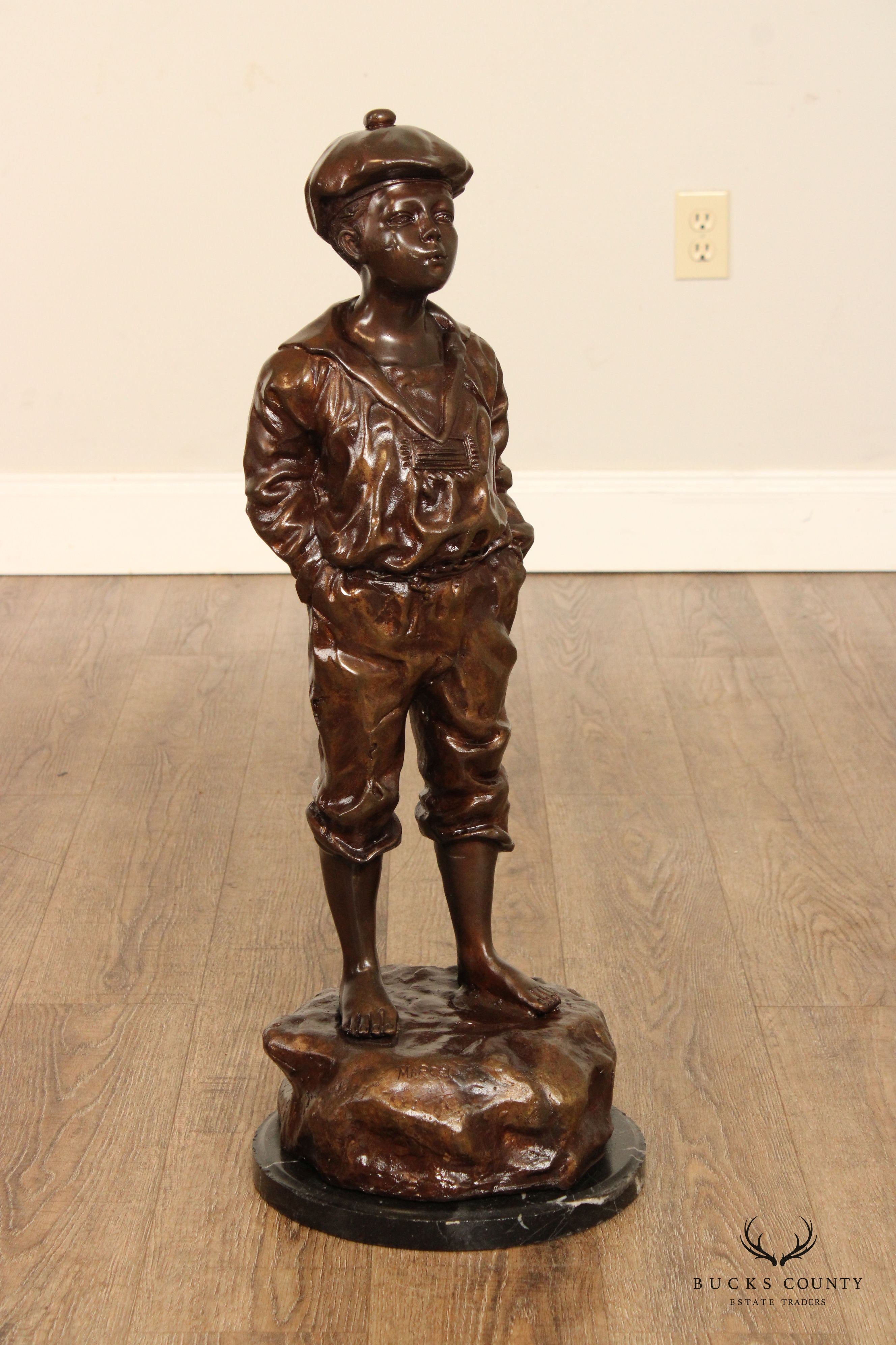 Whistling Boy 'Le Siffleur' Bronze Sculpture, After Victor Szczeblewski