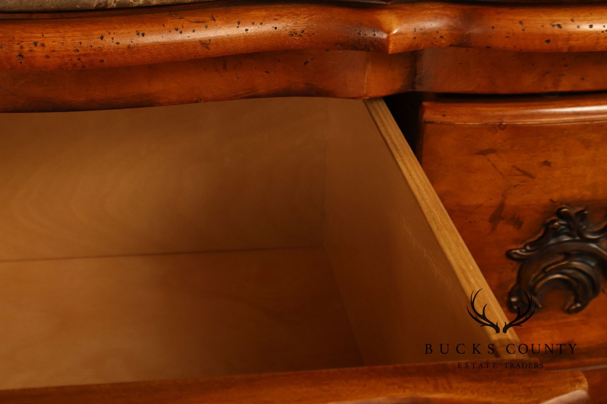 Century Furniture  French Provincial Style Marble Top Chest