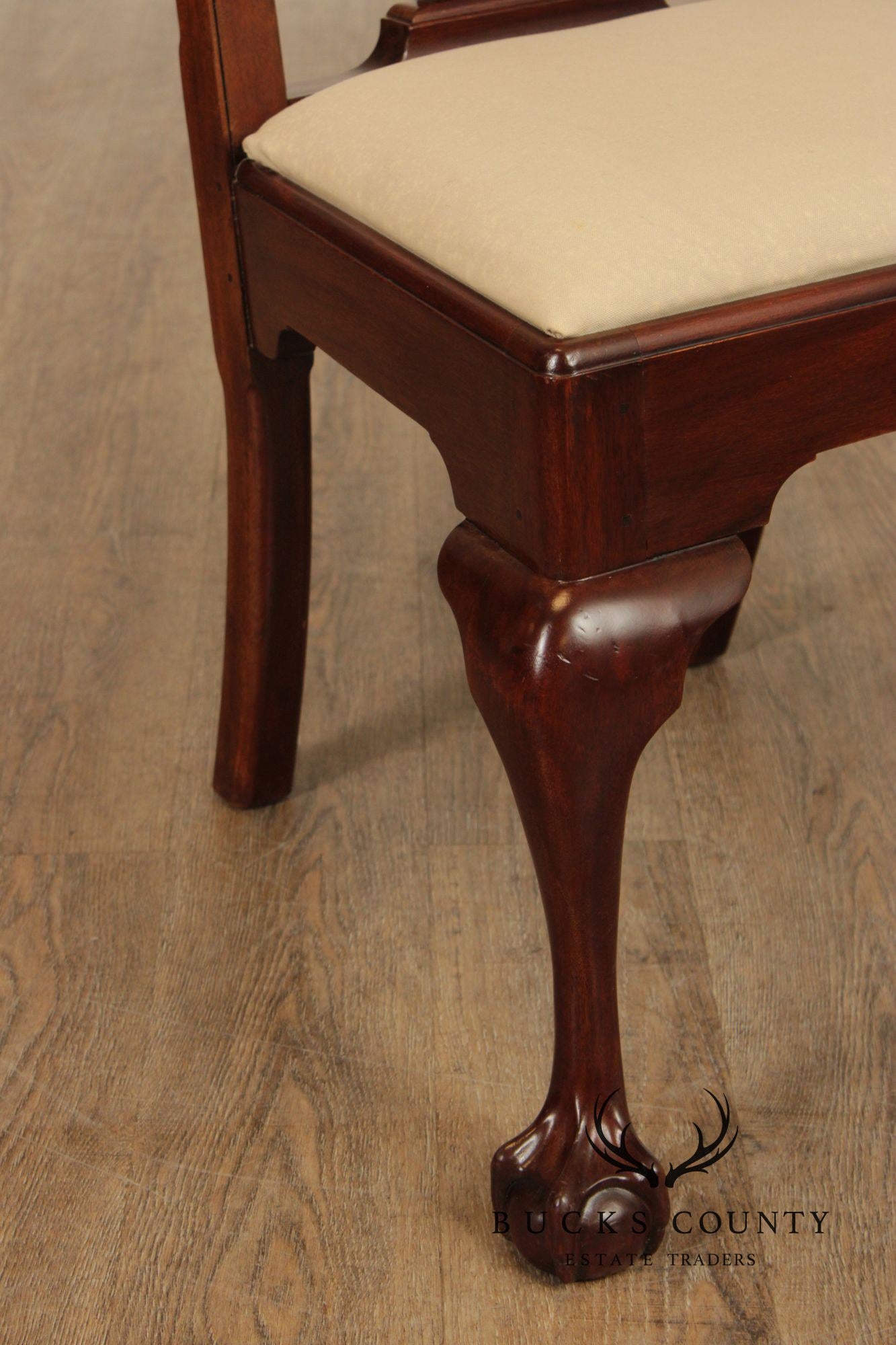 Henkel Harris Chippendale Style Set of Three Mahogany Side Dining Chairs