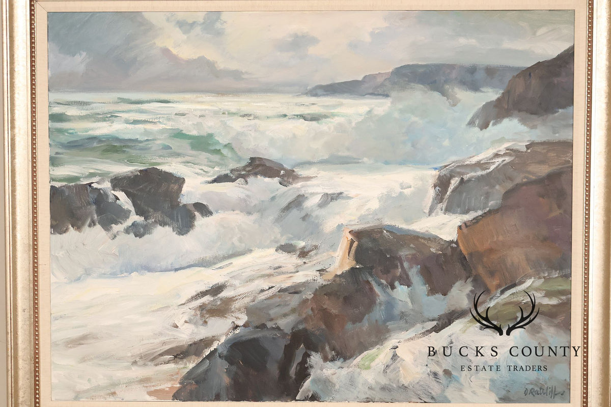 Dale Ratcliff Acrylic on Linen Painting, 'Silver Sea'