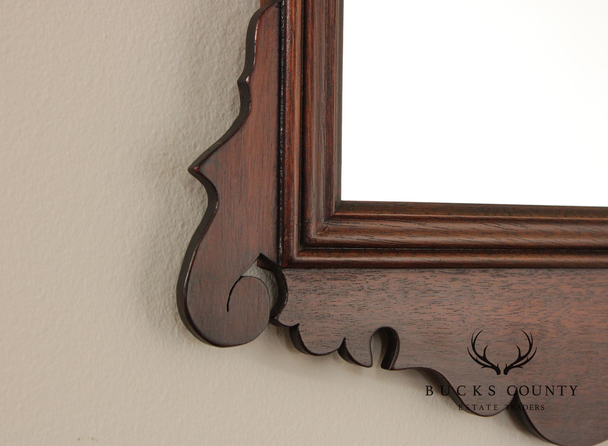 Henkel Harris Chippendale Style Mahogany Mirror