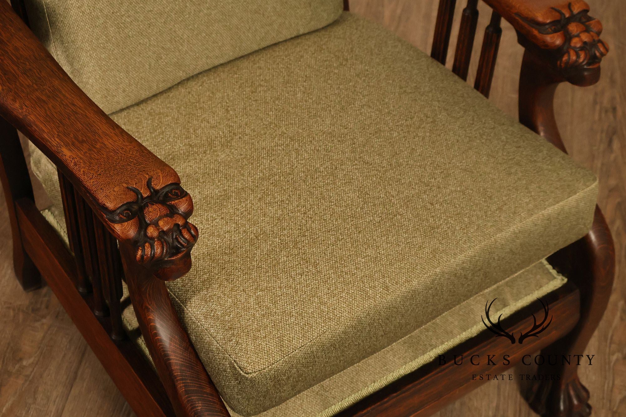 Antique Victorian Oak Morris Reclining Chair