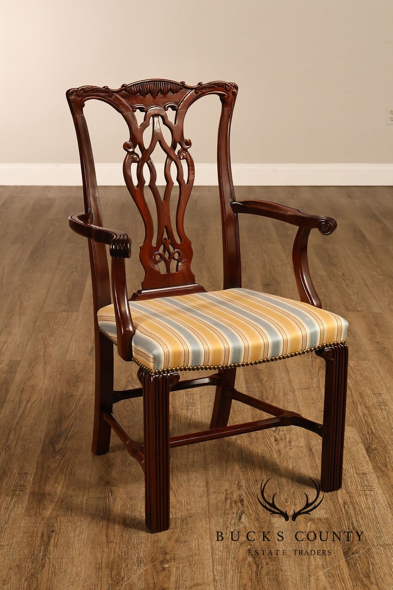 Chippendale Style Set of Eight Mahogany Dining Chairs