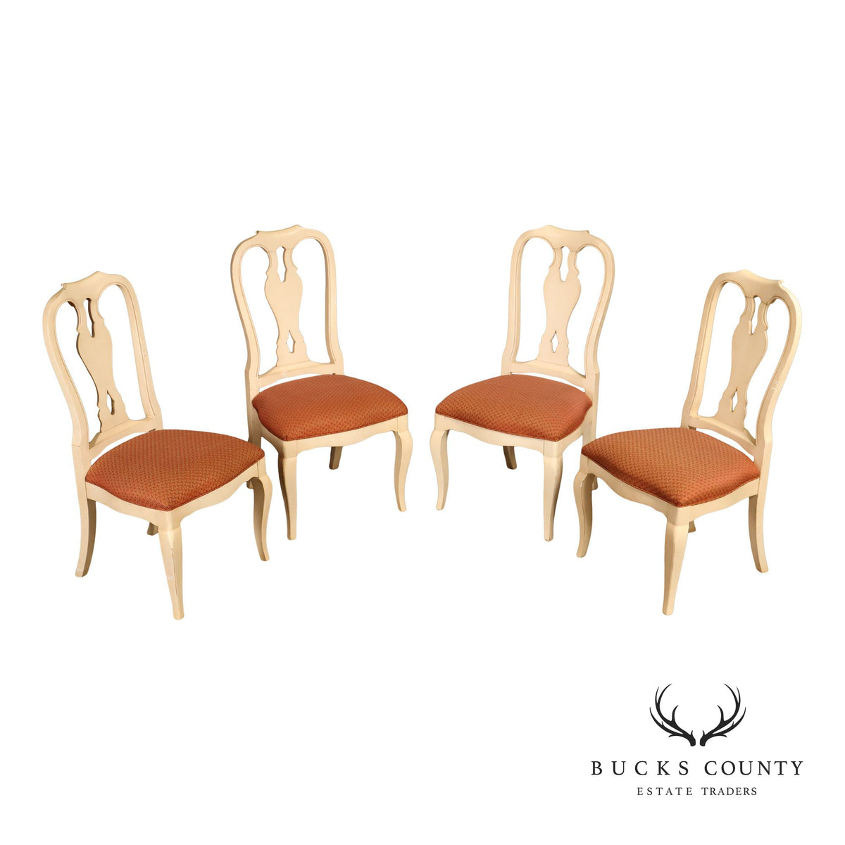 Ethan Allen 'Maison' Set of Four Painted Dining Chairs