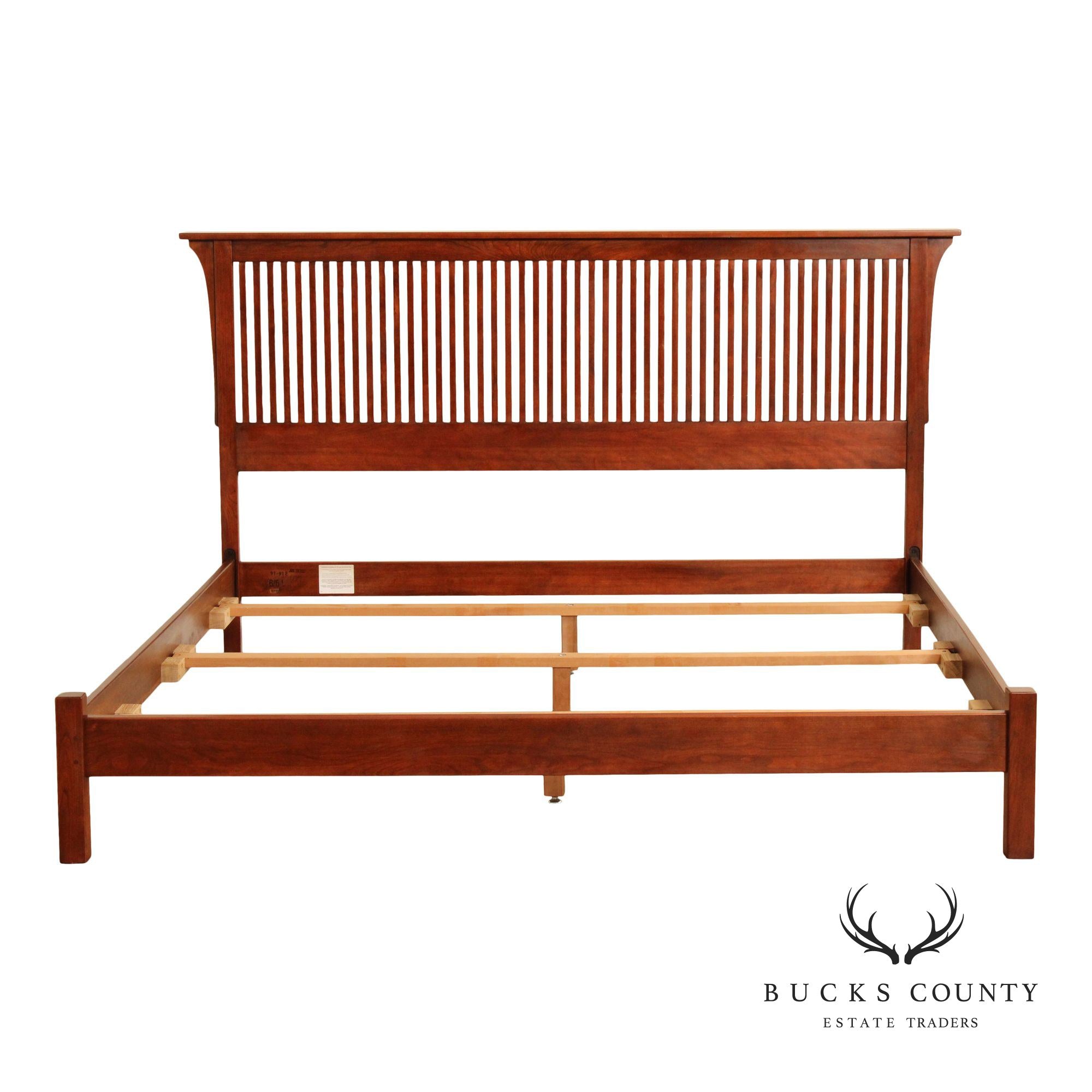 Stickley Mission Collection Cherry King Spindle Bed