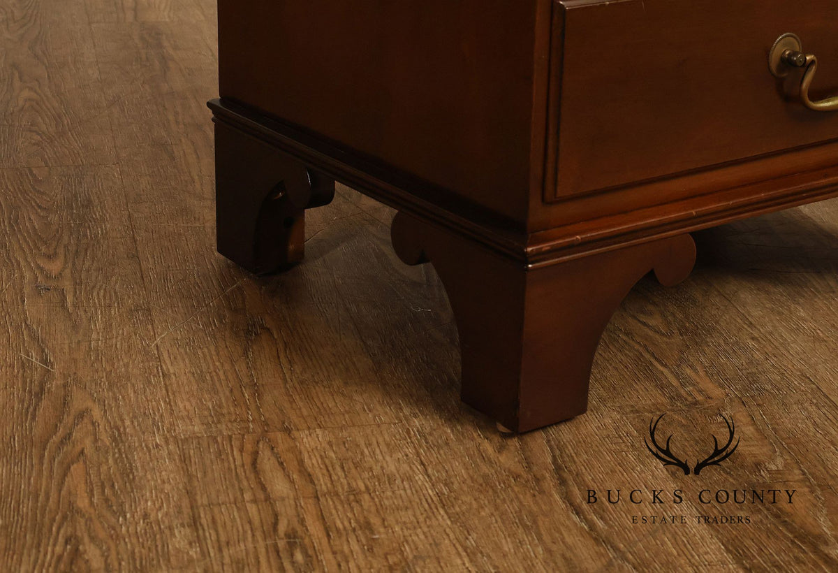 Pair Of Kittinger Old Dominion Mahogany Open Nightstands