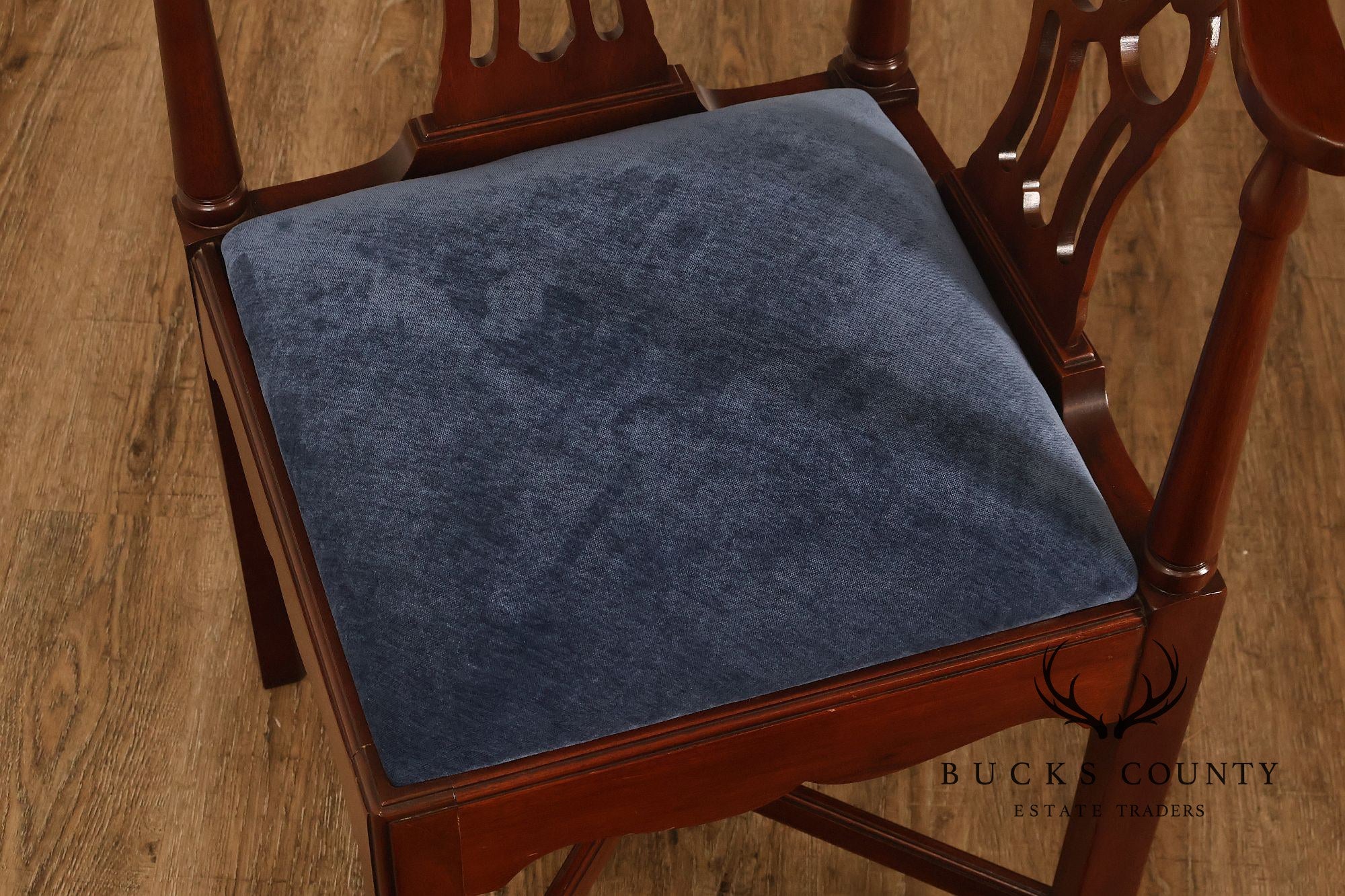 Chippendale Style Solid Mahogany Corner Chair