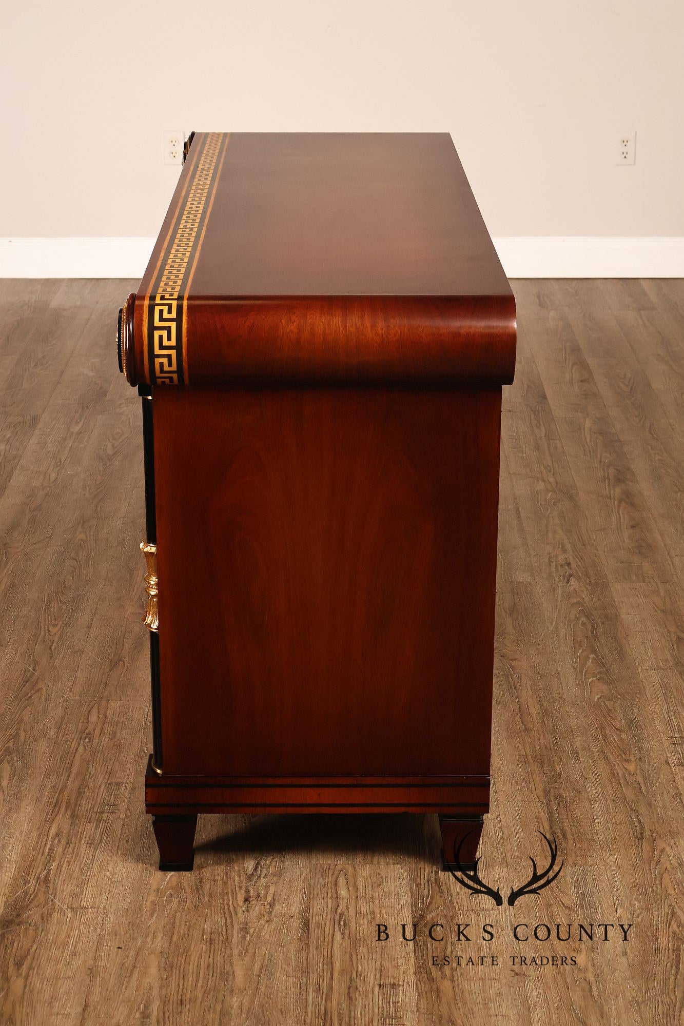 Mariner Neoclassical Empire Style Mahogany Ten Drawer Dresser