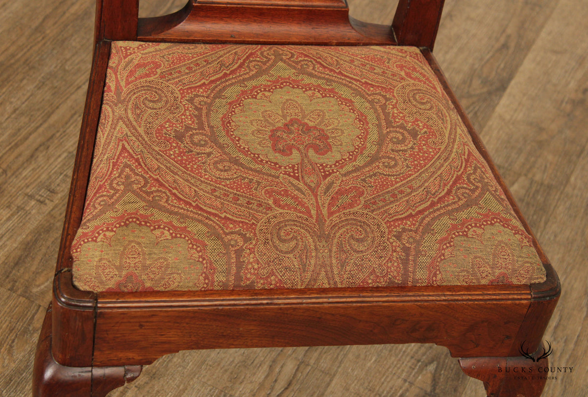 Queen Anne Carved Mahogany Side Dining Chair
