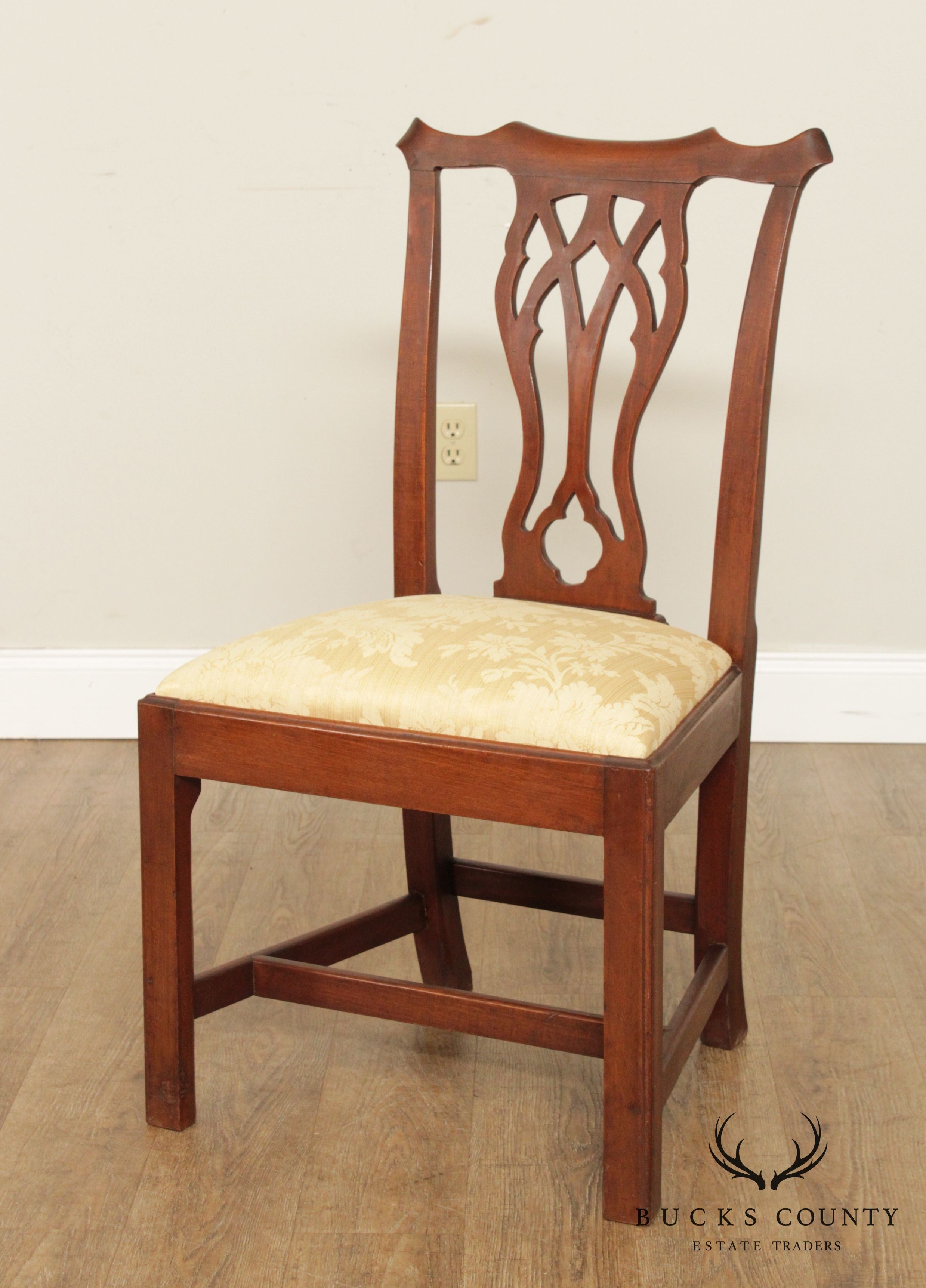 Antique Chippendale Style Cherry Side Chair