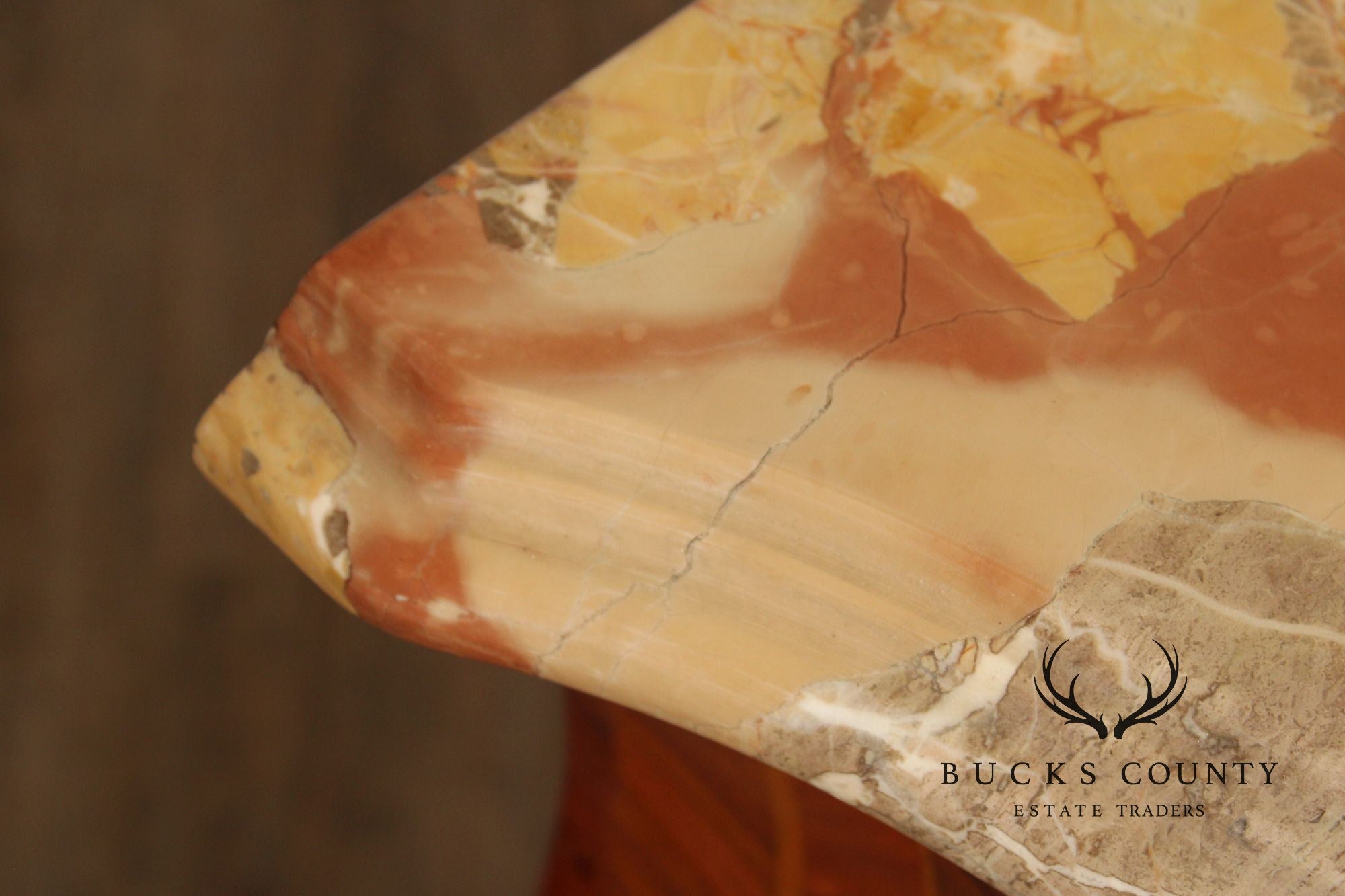 Louis XV Style Pair Of Marquetry Inlaid Marble Top Bombe Commodes