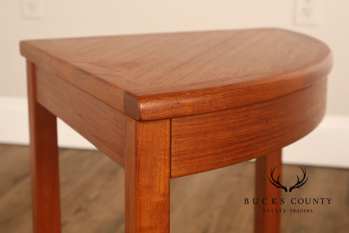 Andreas Tuck Danish Modern Teak Corner Side Table
